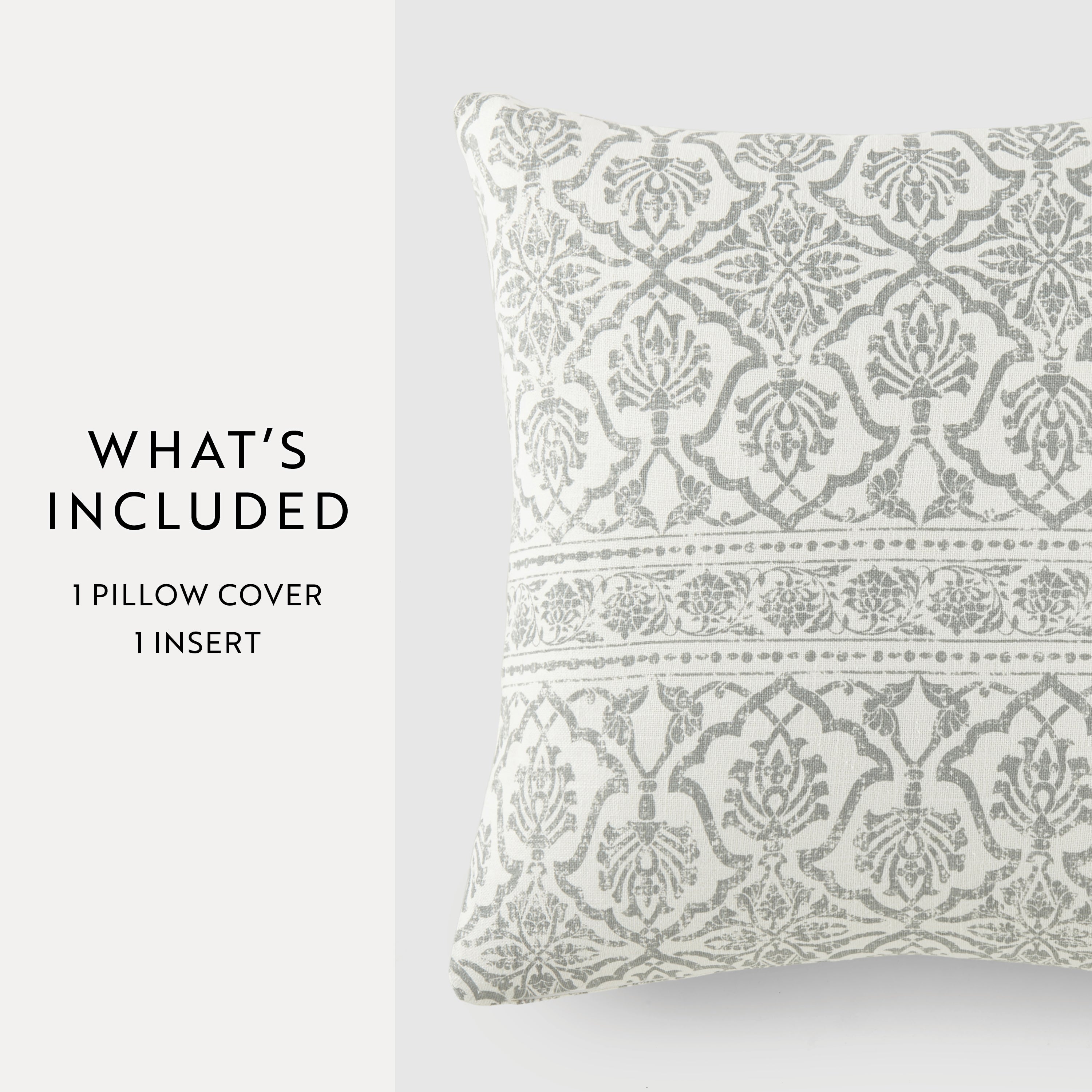 Antique Floral Elegant Cotton Decor Throw Pillow Cover