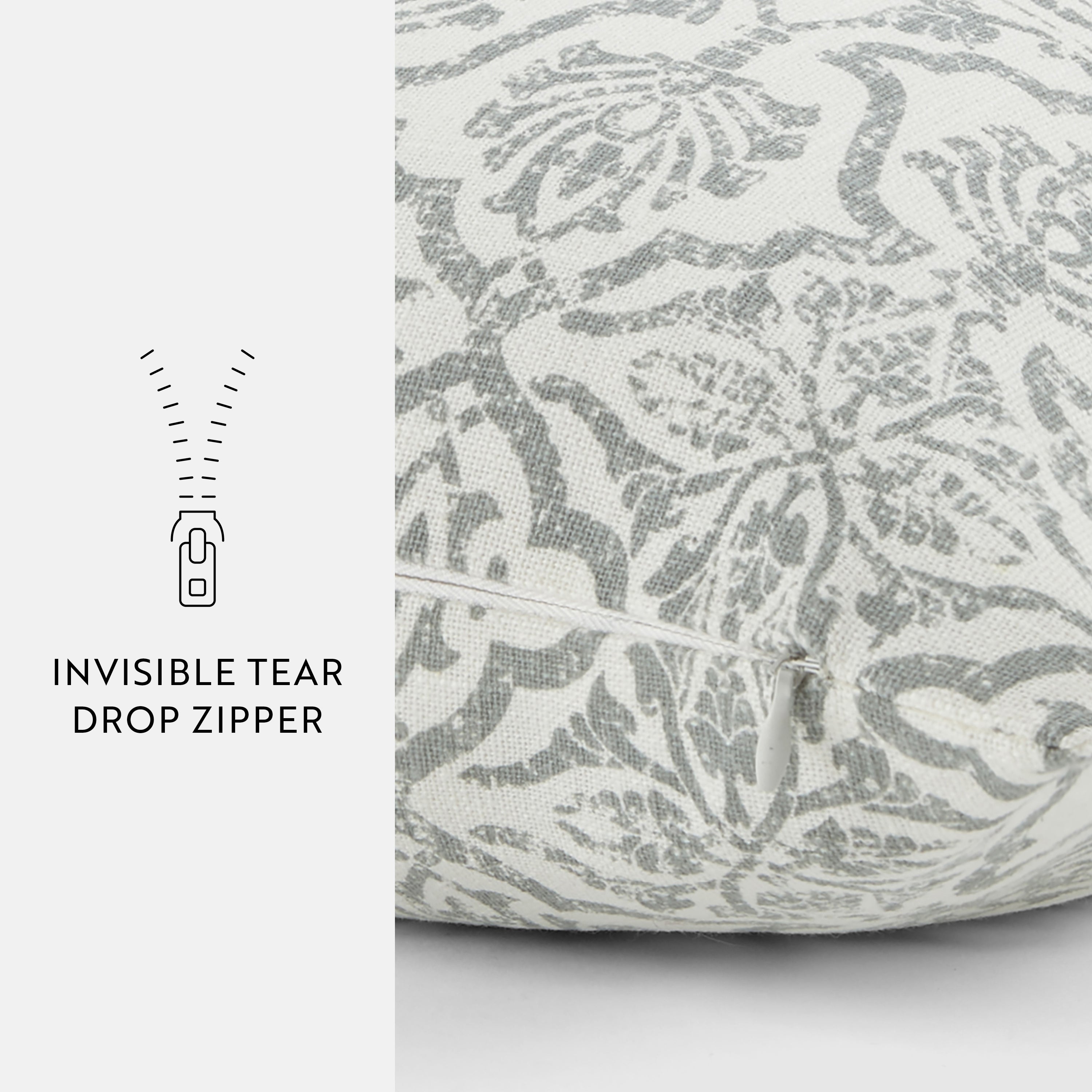 Antique Floral Elegant Cotton Decor Throw Pillow Cover