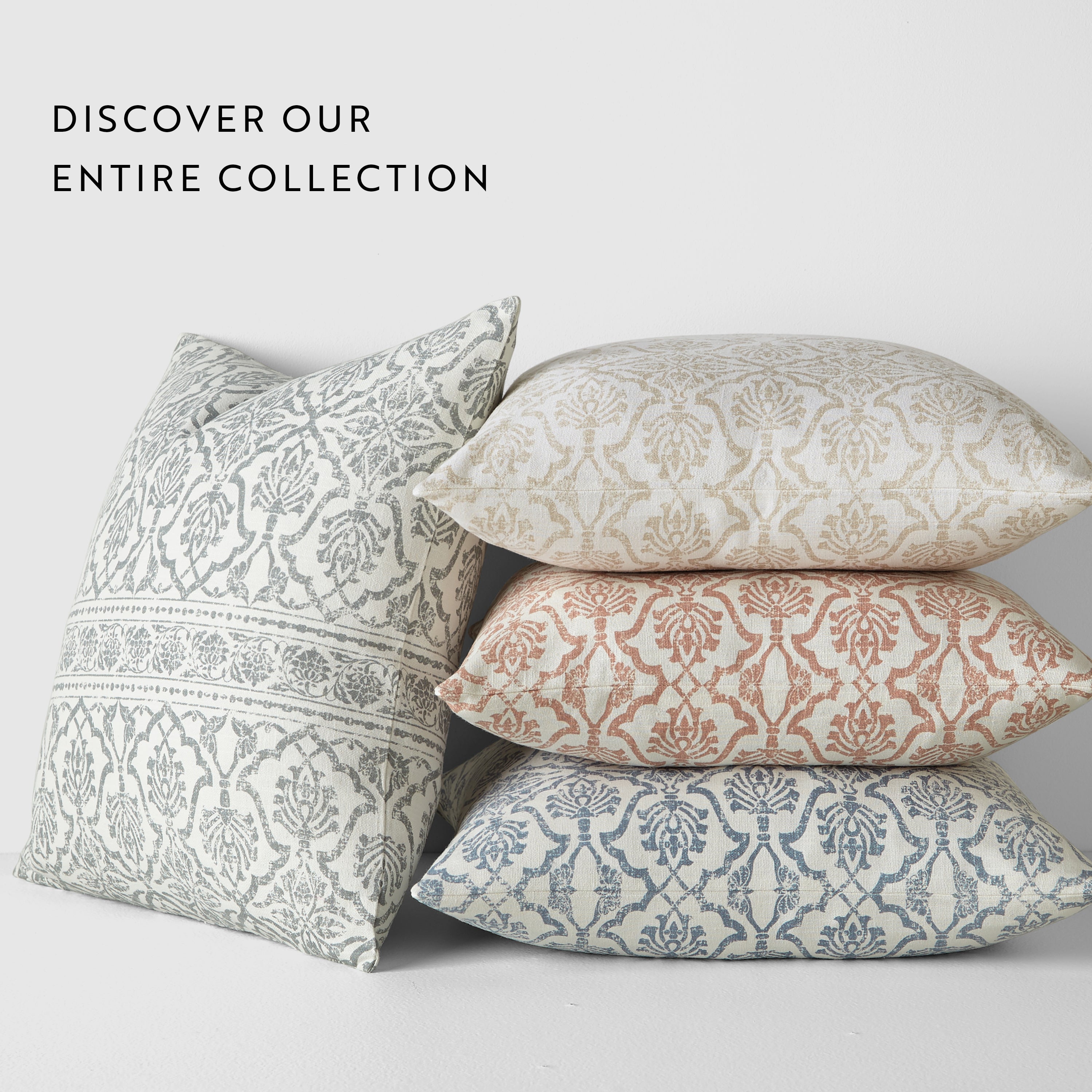 Antique Floral Elegant Cotton Decor Throw Pillow Cover