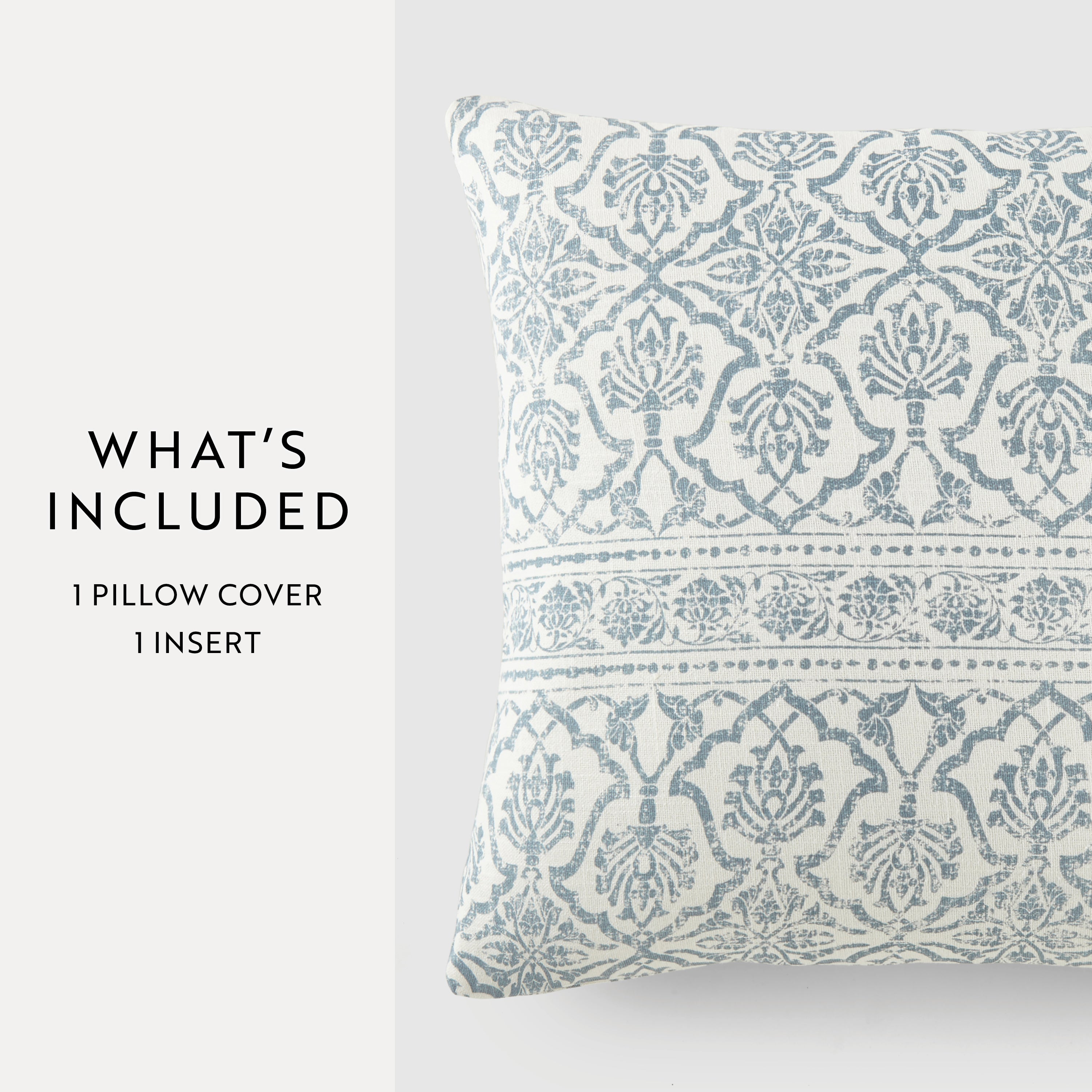 Antique Floral Elegant Cotton Decor Throw Pillow Cover