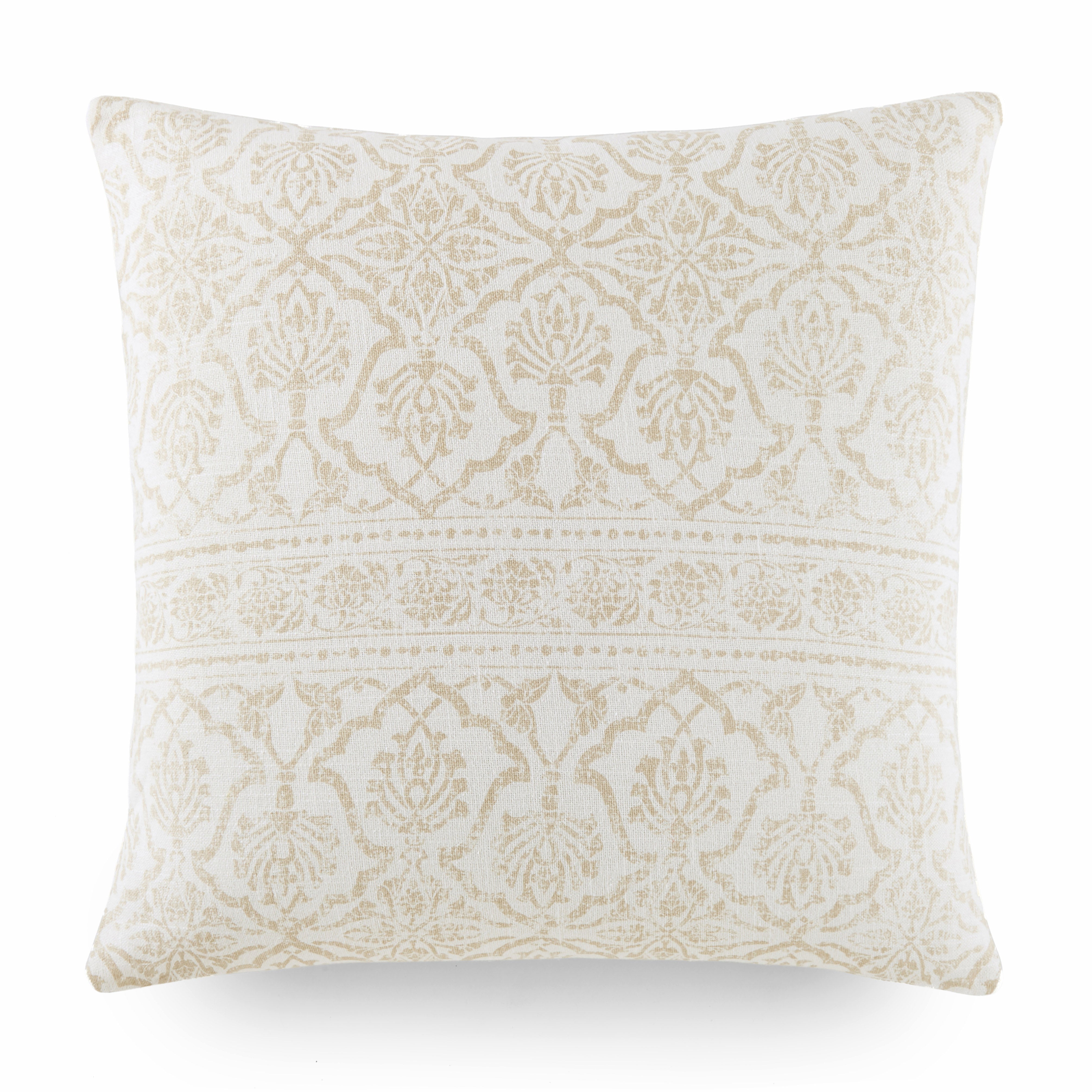 Antique Floral Elegant Cotton Decor Throw Pillow Cover