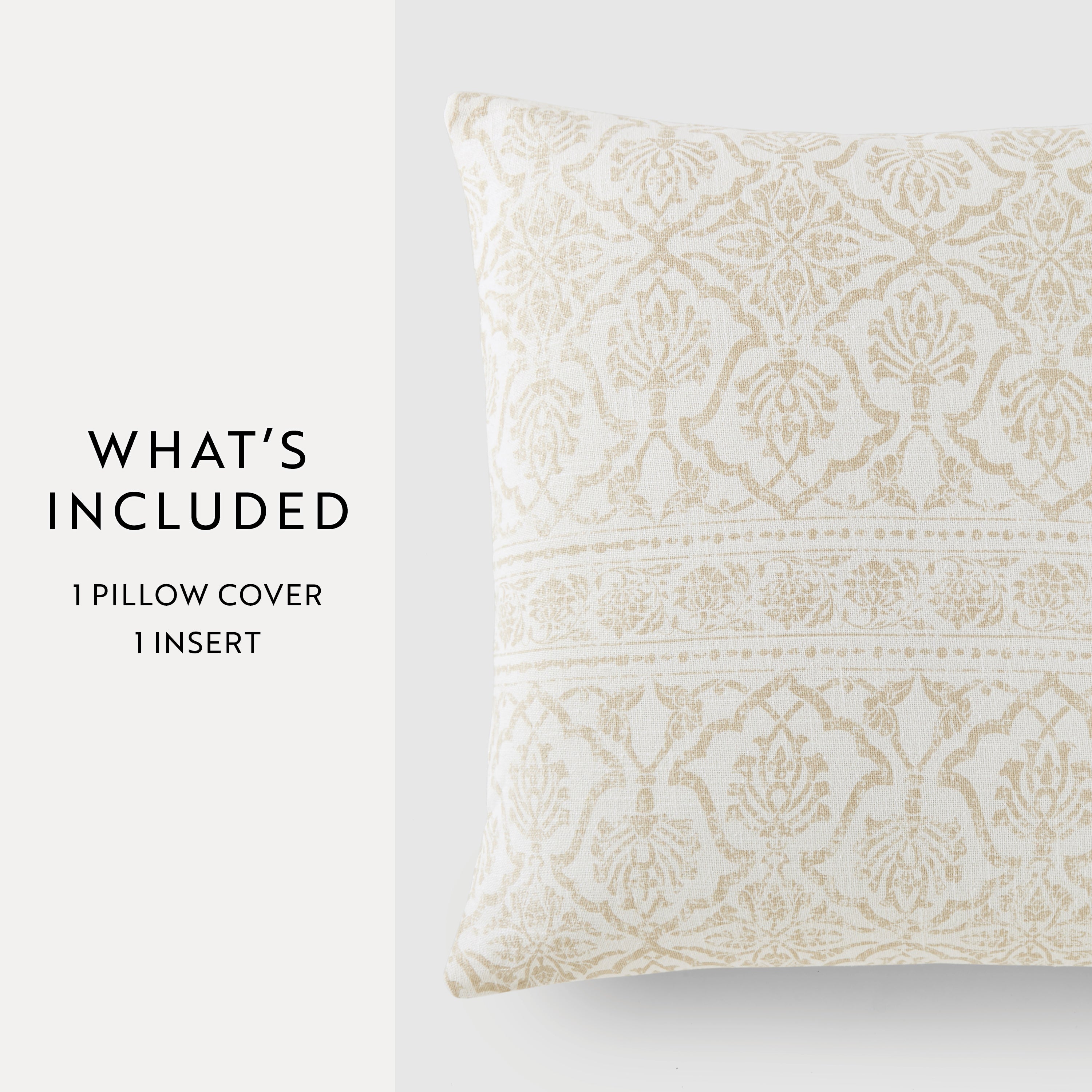 Antique Floral Elegant Cotton Decor Throw Pillow Cover