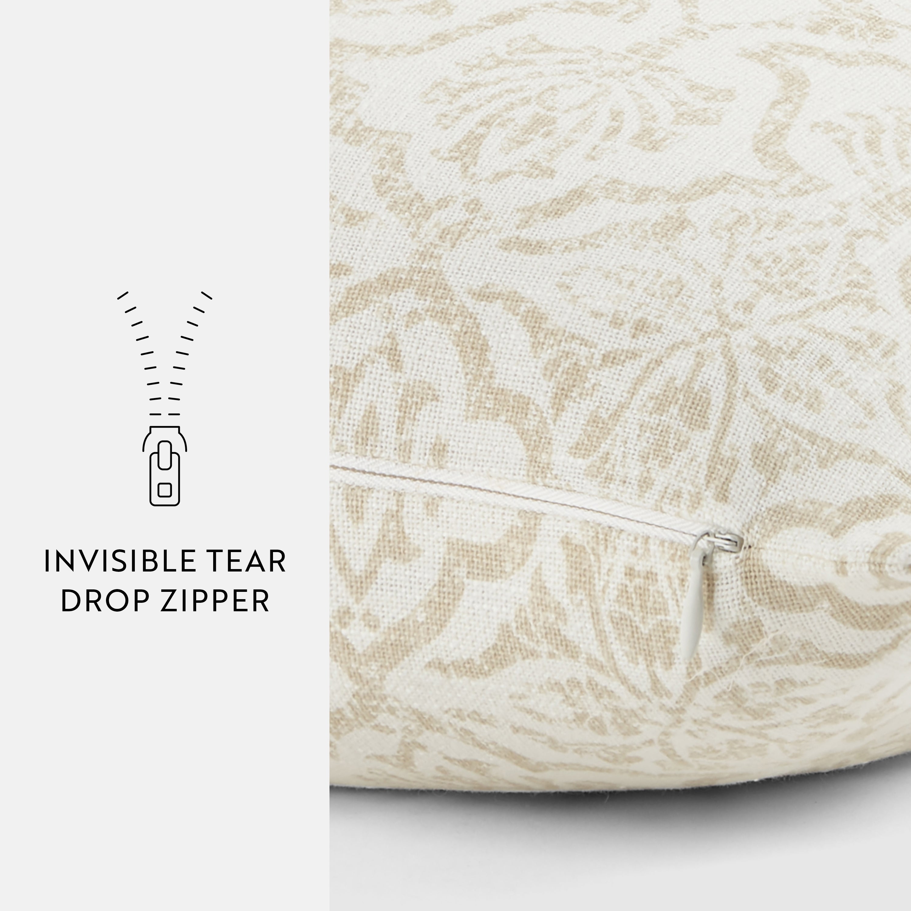 Antique Floral Elegant Cotton Decor Throw Pillow Cover