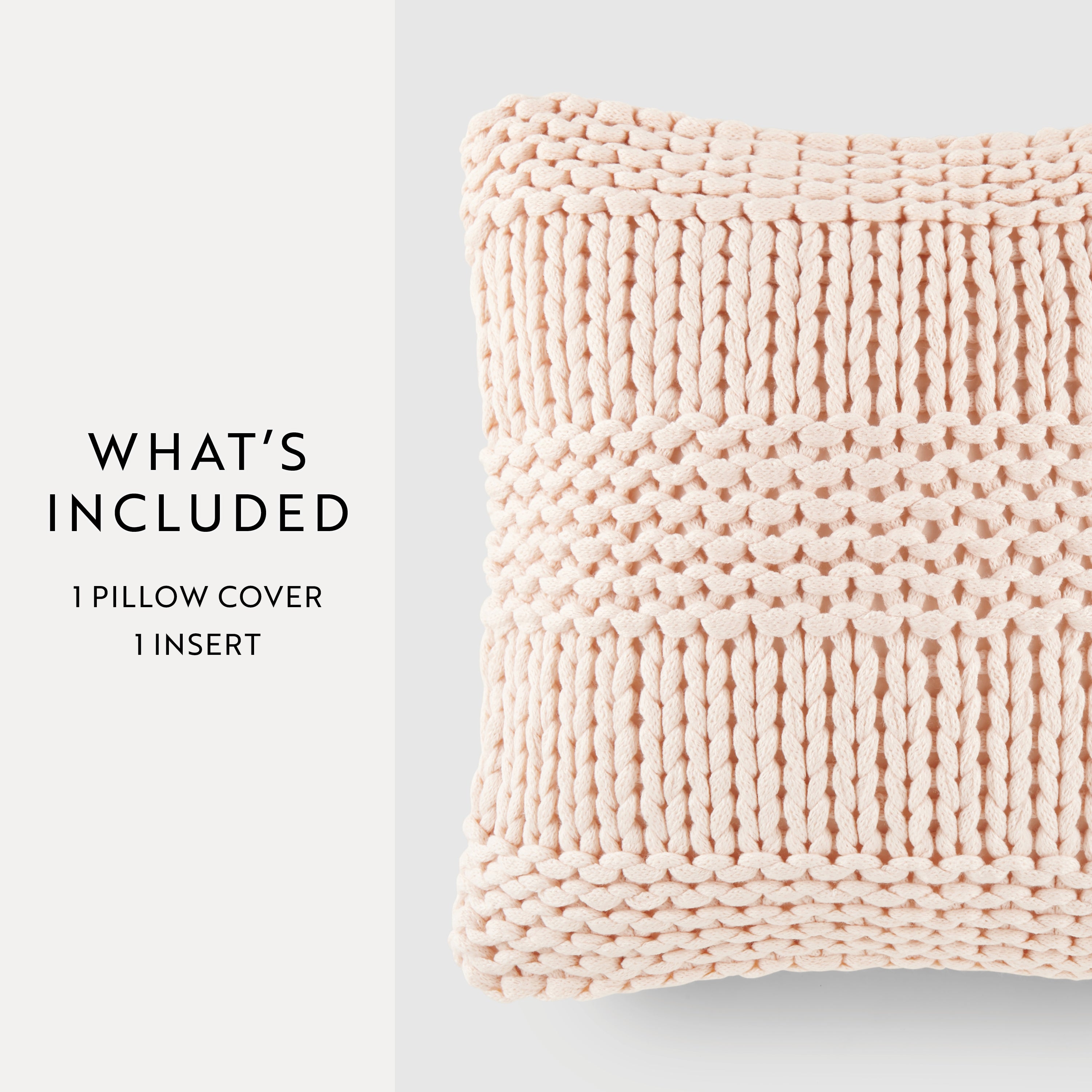 Cozy Chunky Knit Acrylic Decor Throw Pillow Cover