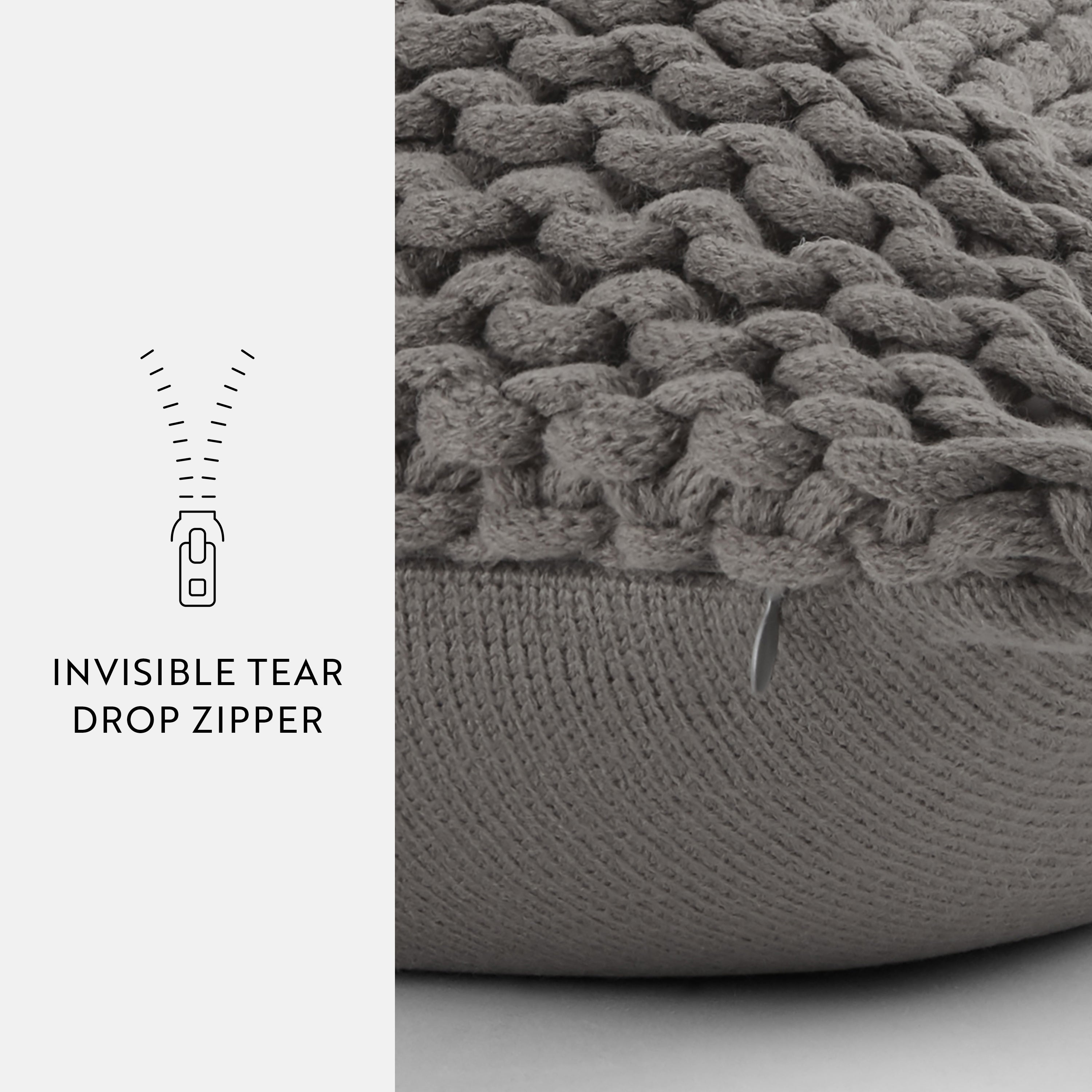 Cozy Chunky Knit Acrylic Decor Throw Pillow Cover