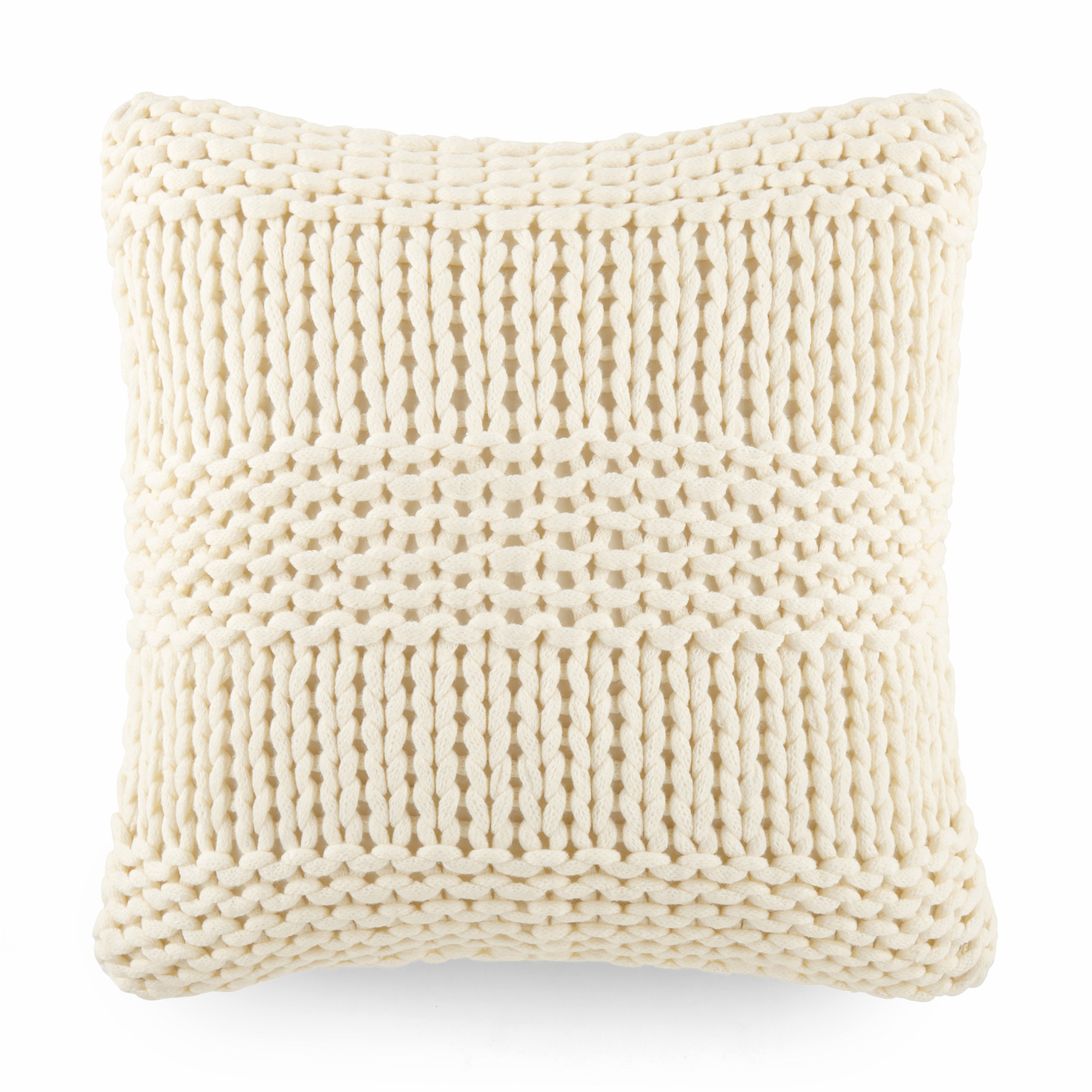 Cozy Chunky Knit Acrylic Decor Throw Pillow Cover