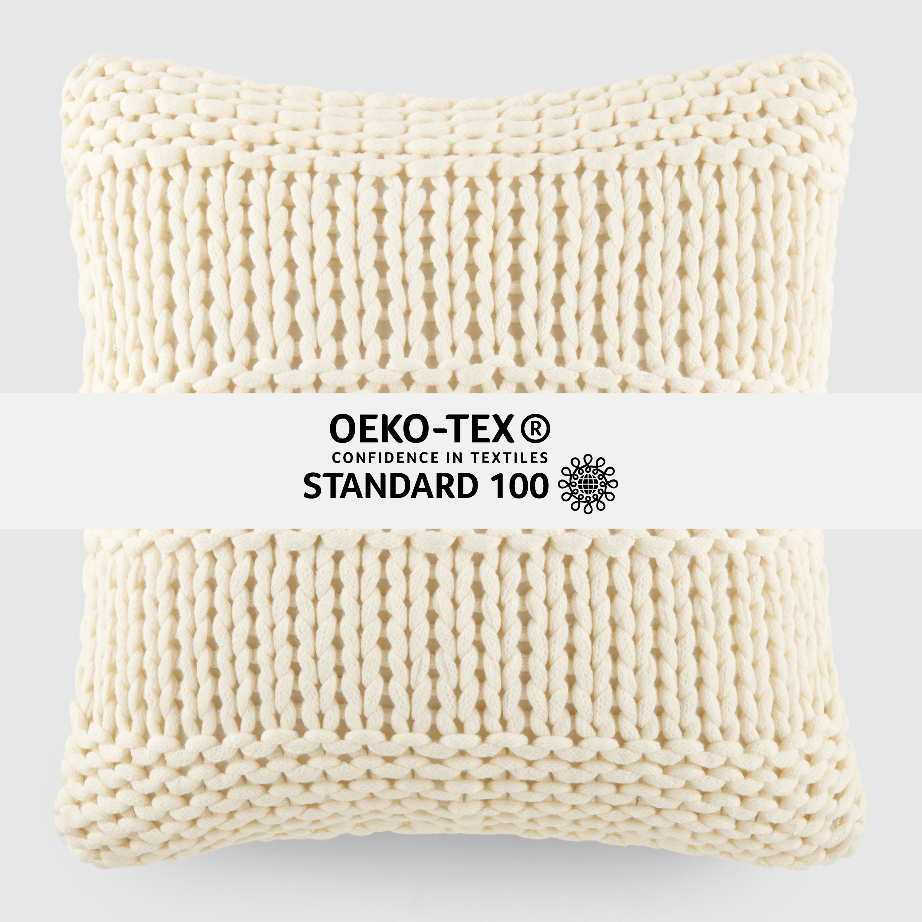 Cozy Chunky Knit Acrylic Decor Throw Pillow Cover