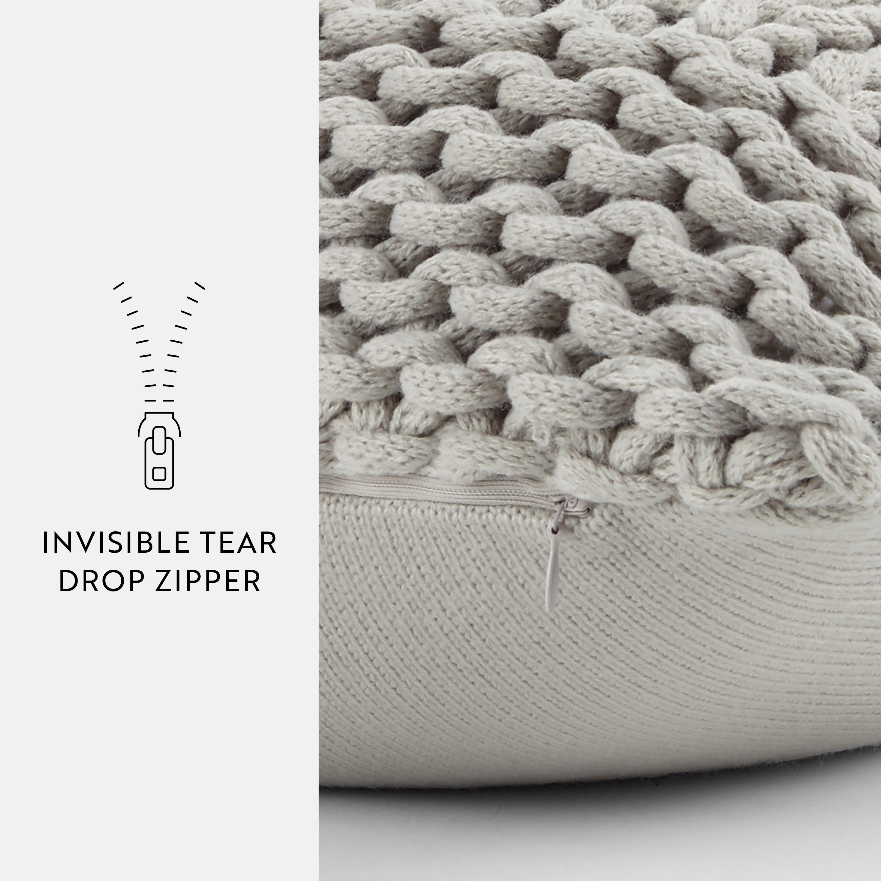 Cozy Chunky Knit Acrylic Decor Throw Pillow Cover