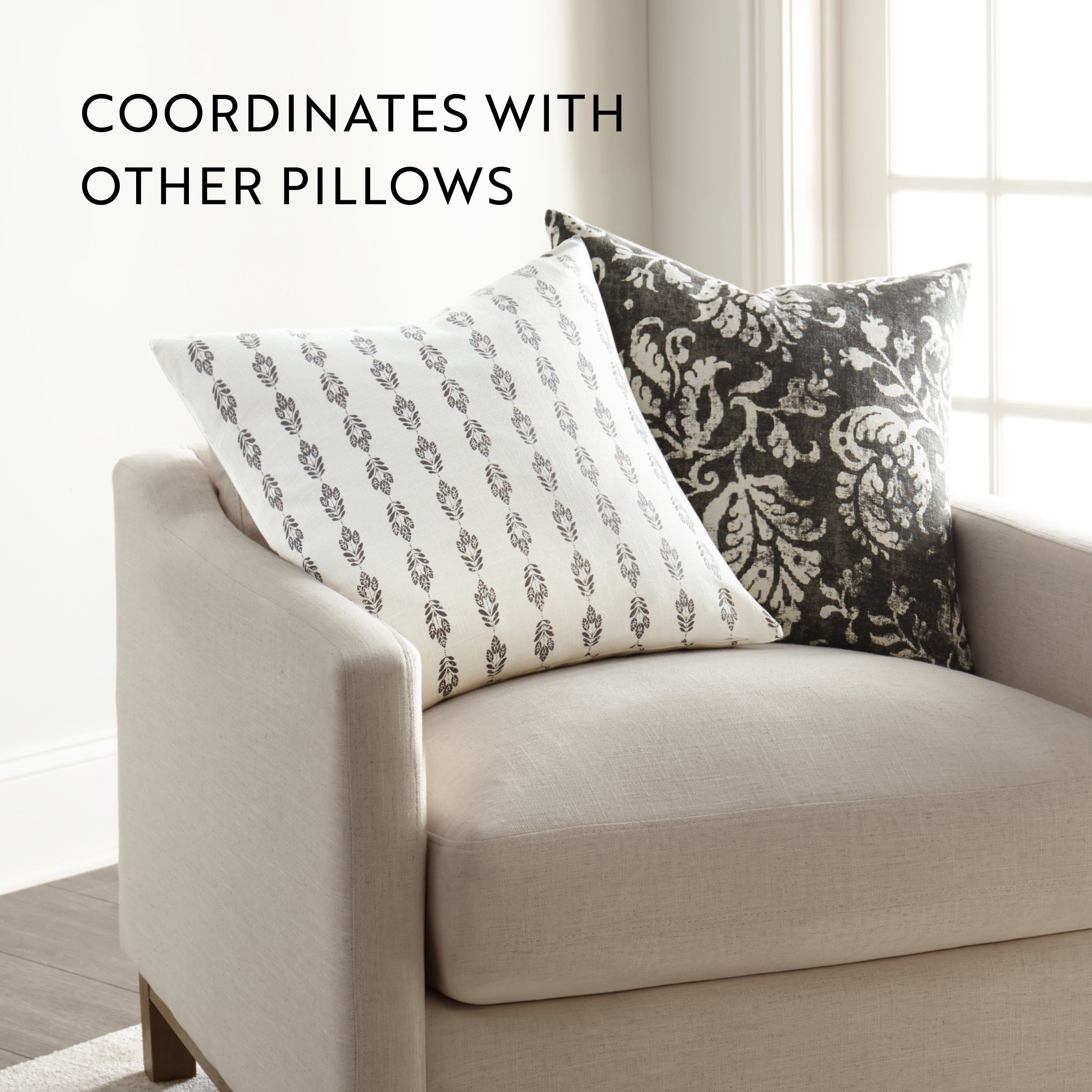 Distressed Floral Elegant Cotton Decor Throw Pillow Cover