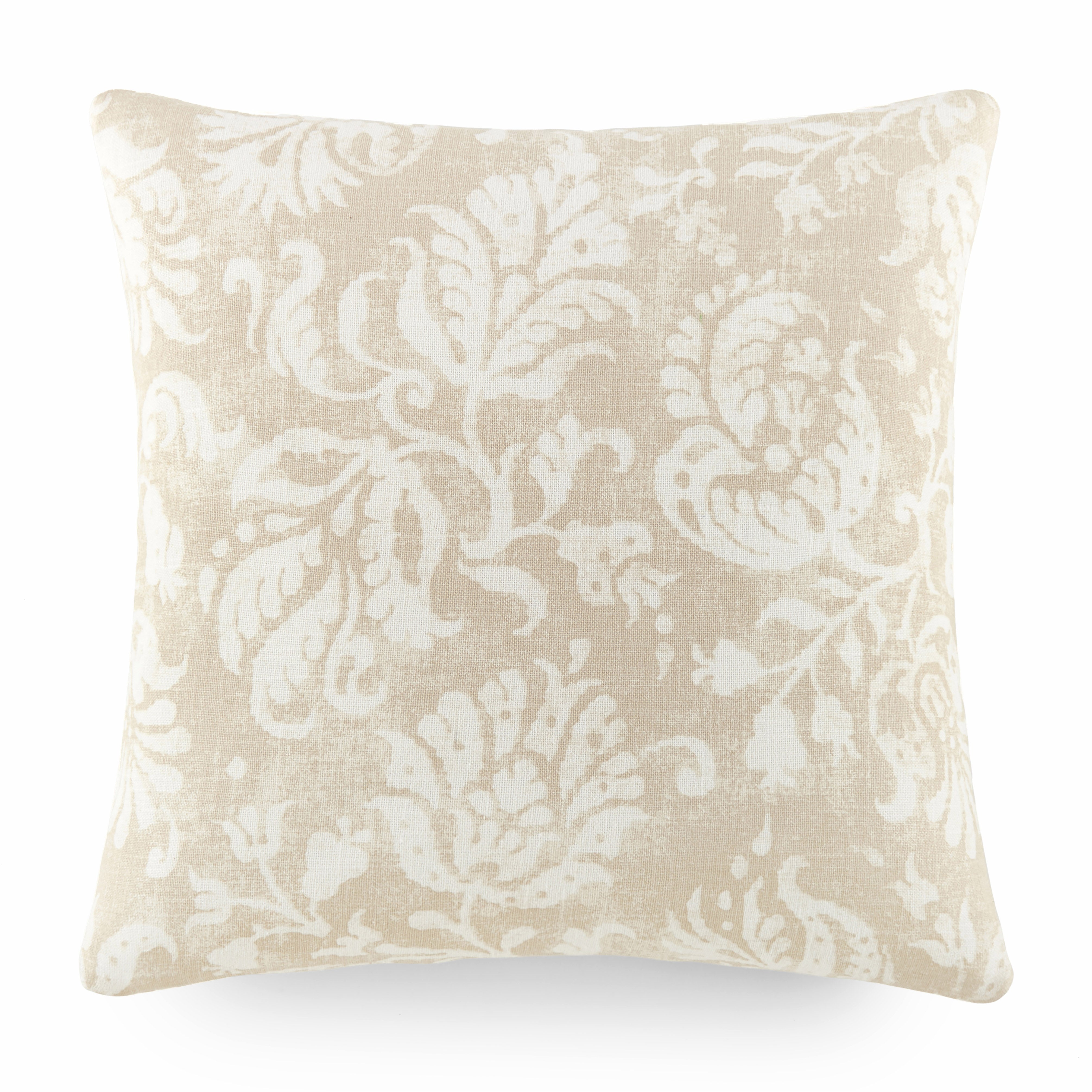 Distressed Floral Elegant Cotton Decor Throw Pillow Cover
