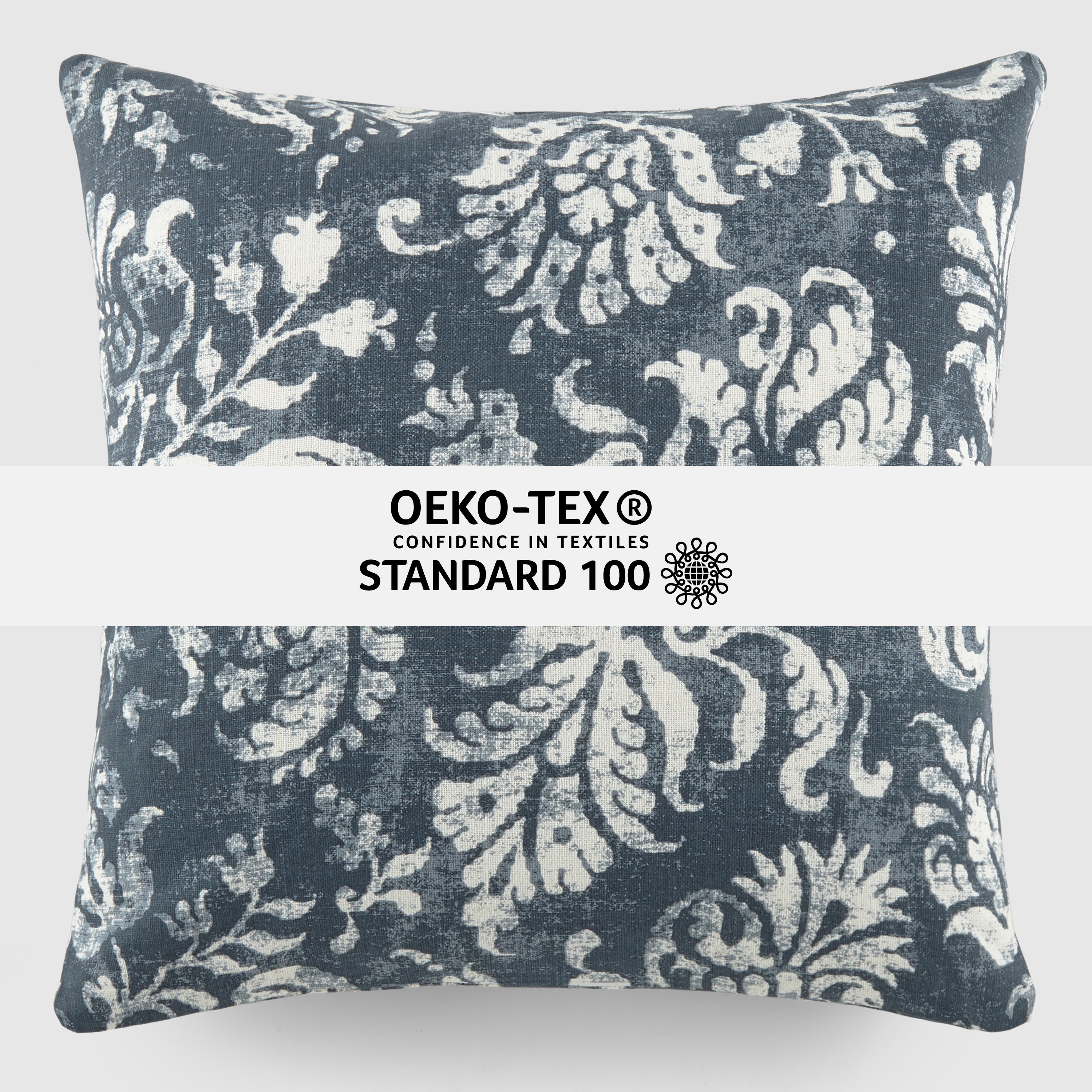 Distressed Floral Elegant Cotton Decor Throw Pillow Cover