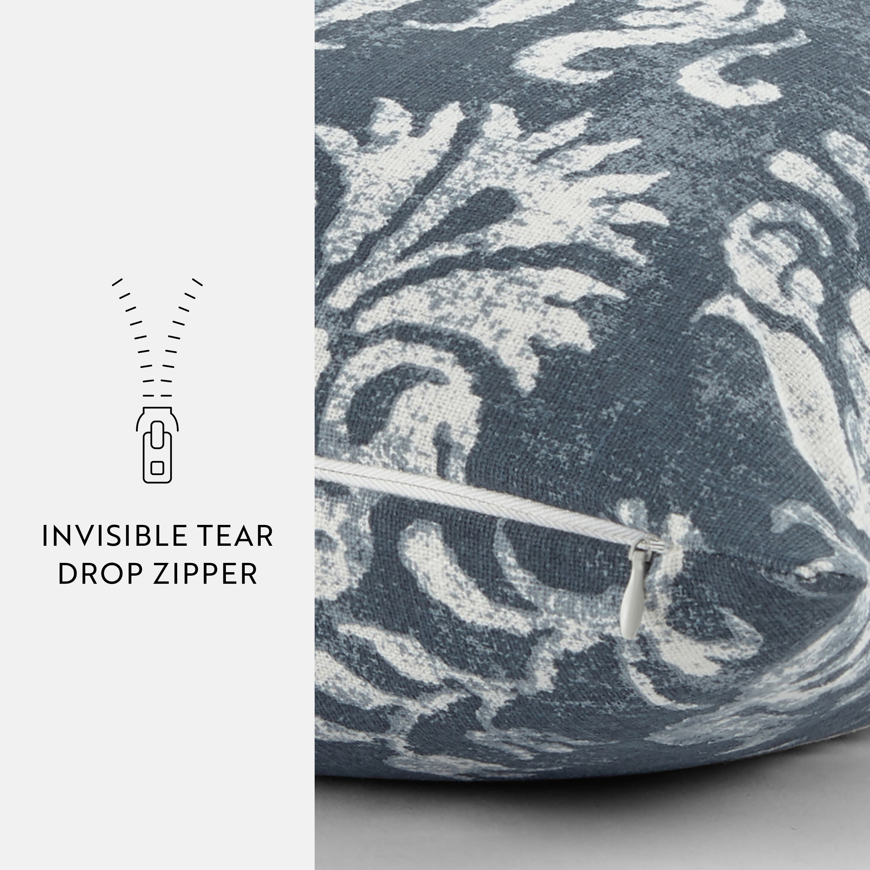 Distressed Floral Elegant Cotton Decor Throw Pillow Cover