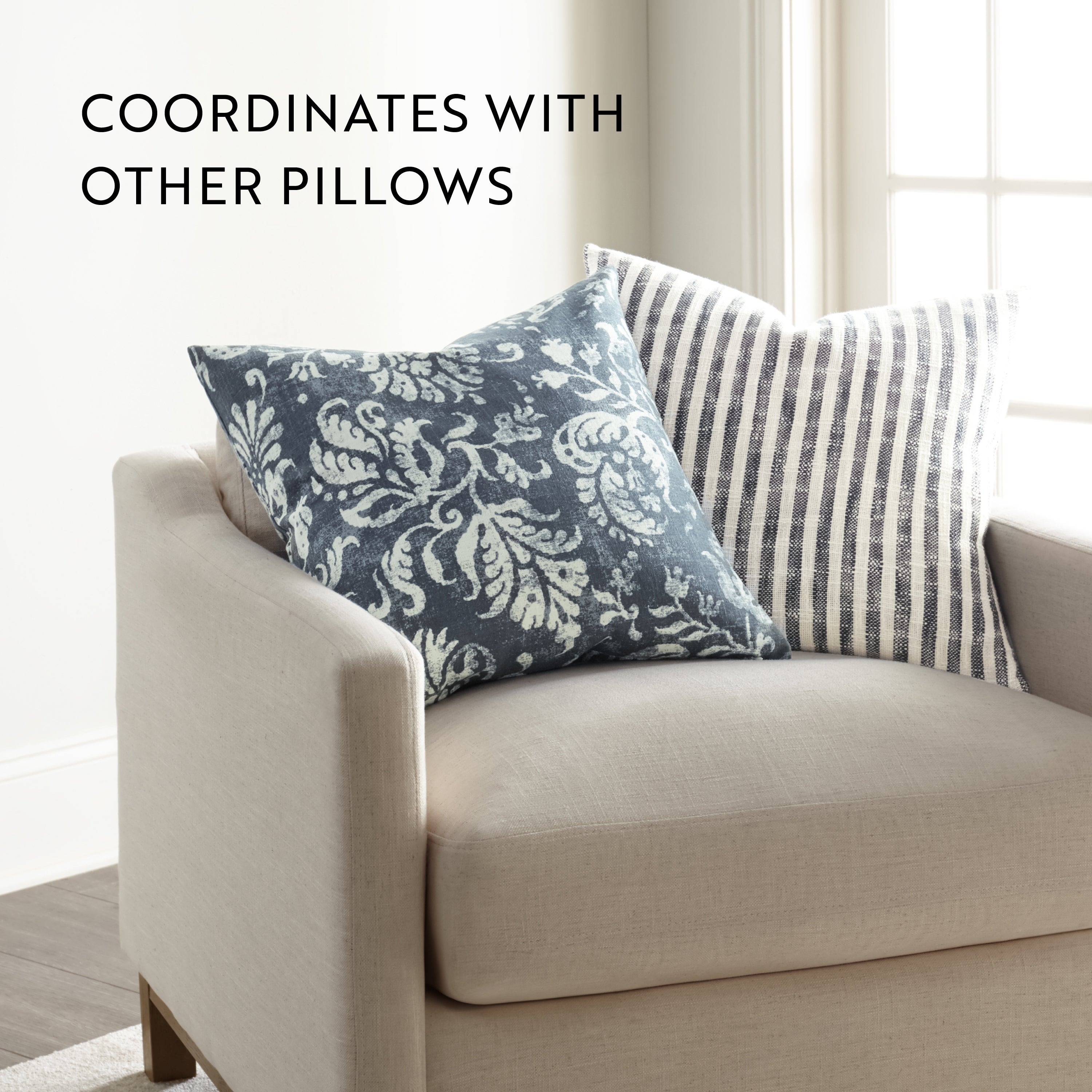 Distressed Floral Elegant Cotton Decor Throw Pillow Cover