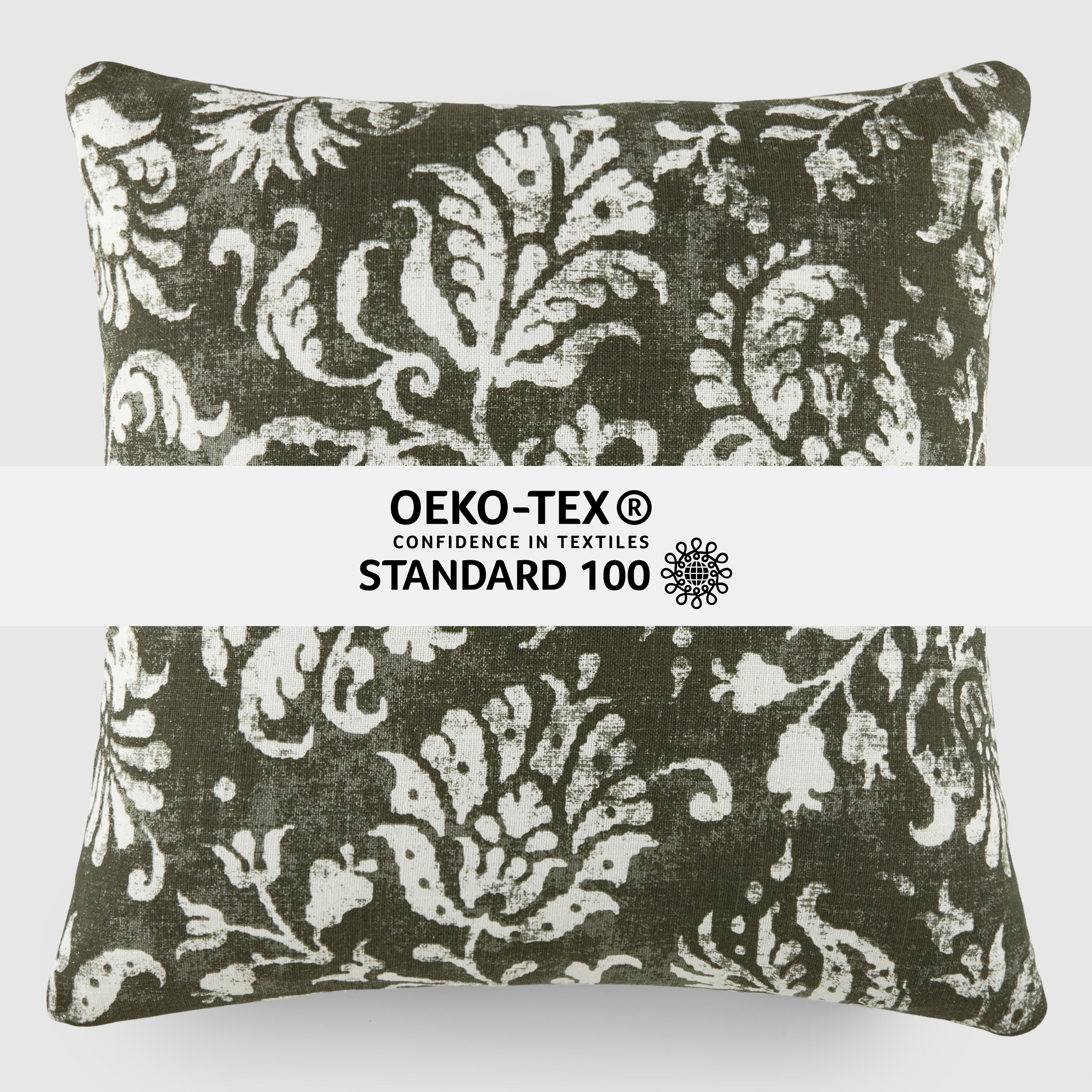 Distressed Floral Elegant Cotton Decor Throw Pillow Cover