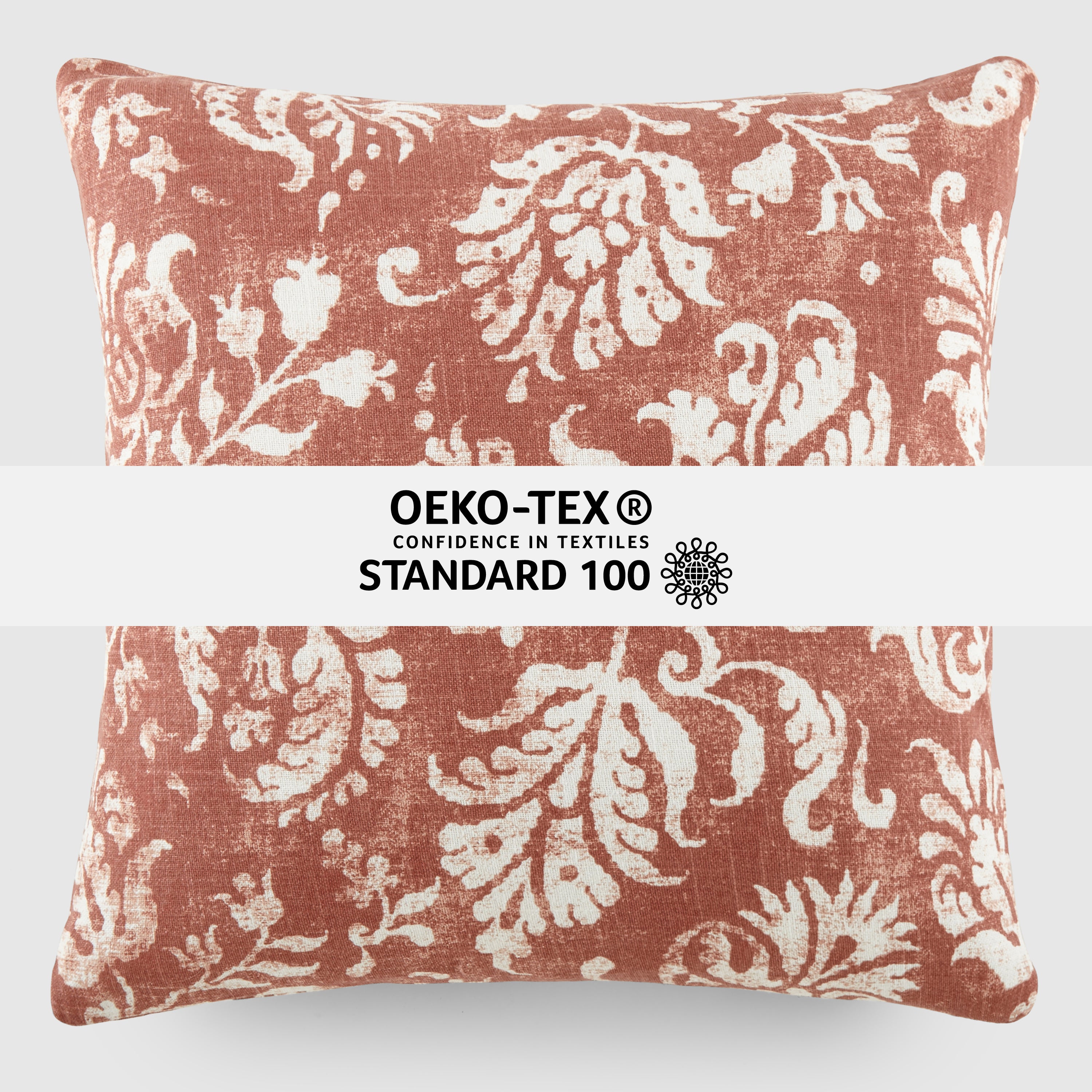 Distressed Floral Elegant Cotton Decor Throw Pillow Cover