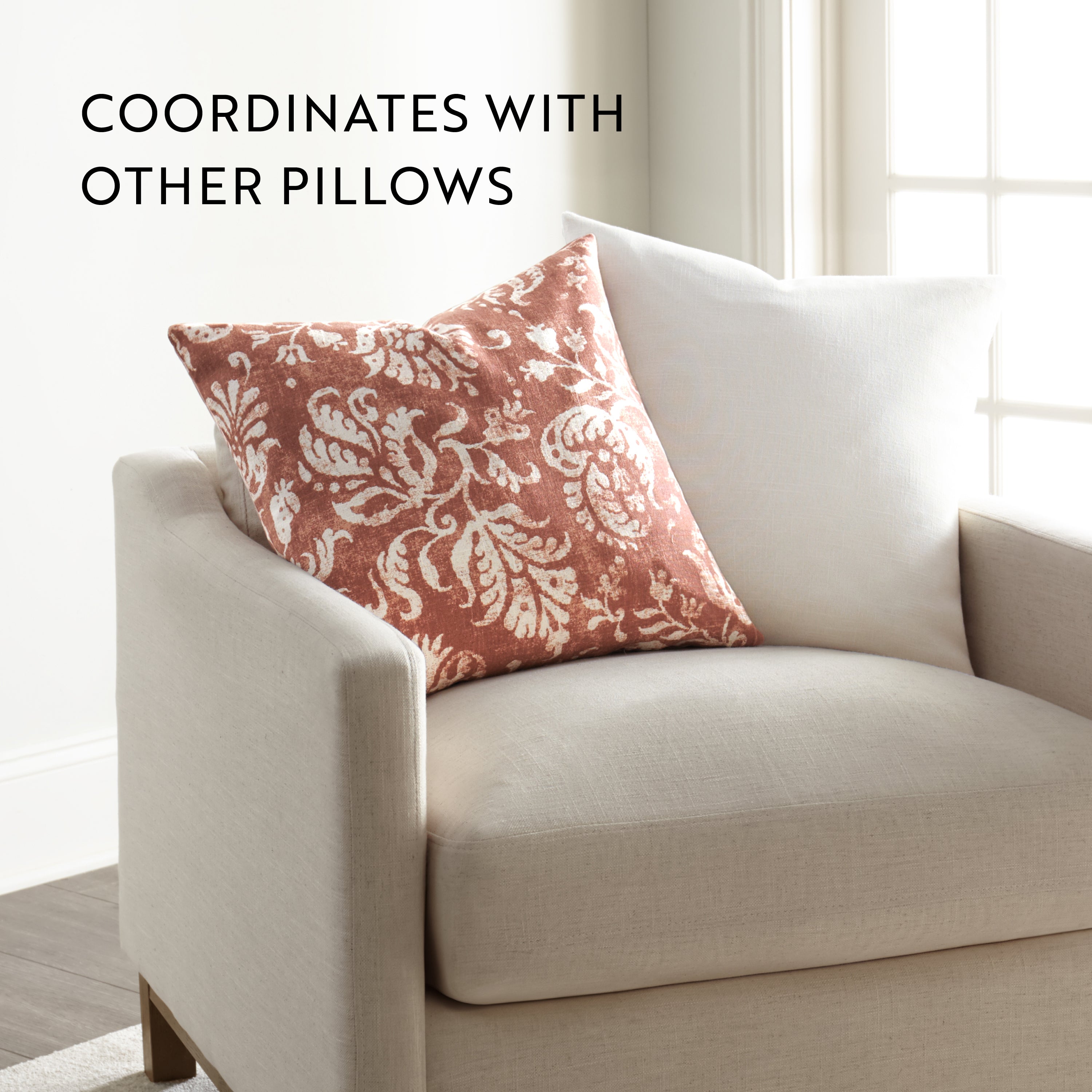 Distressed Floral Elegant Cotton Decor Throw Pillow Cover