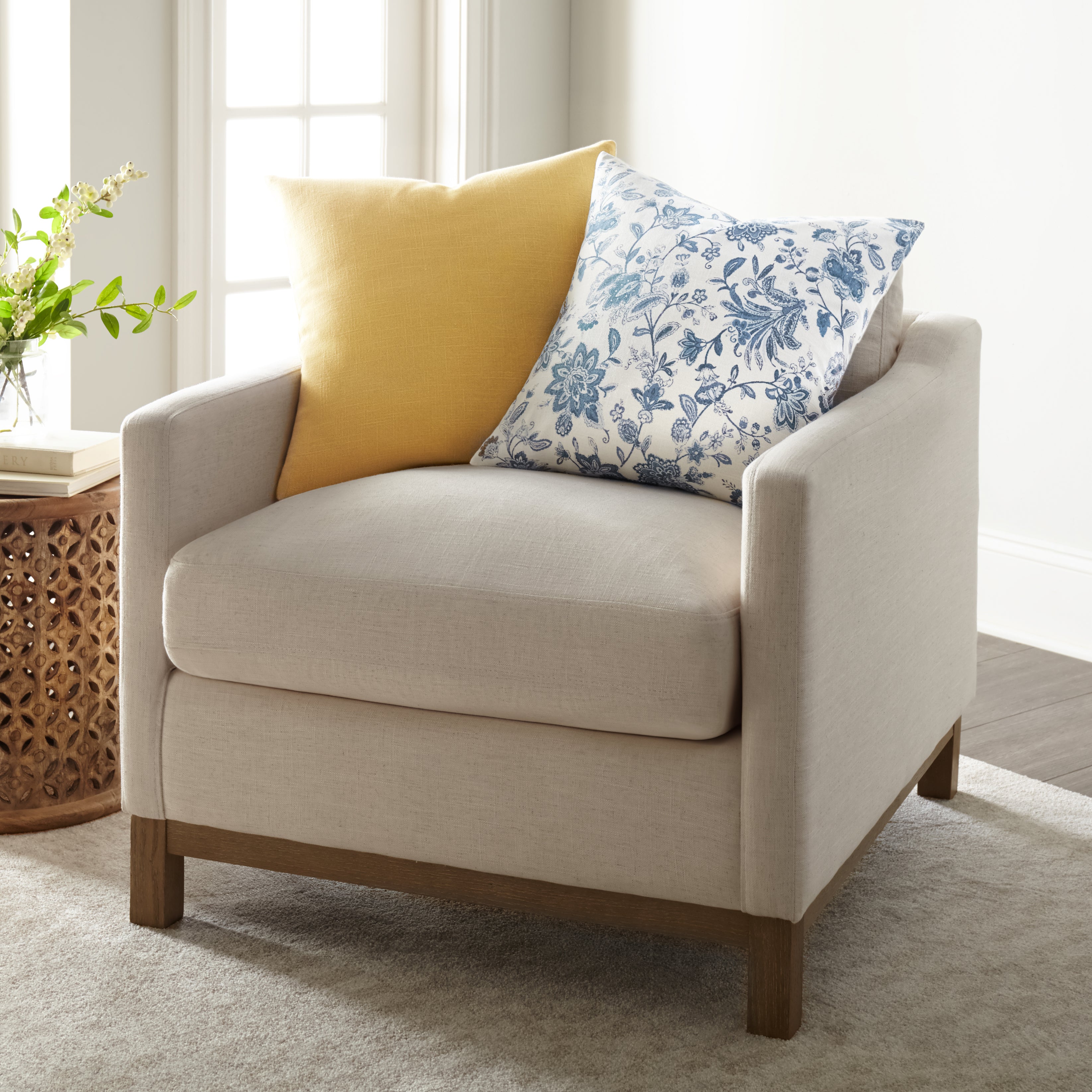 Jacobean Elegant Cotton Decor Throw Pillow Cover