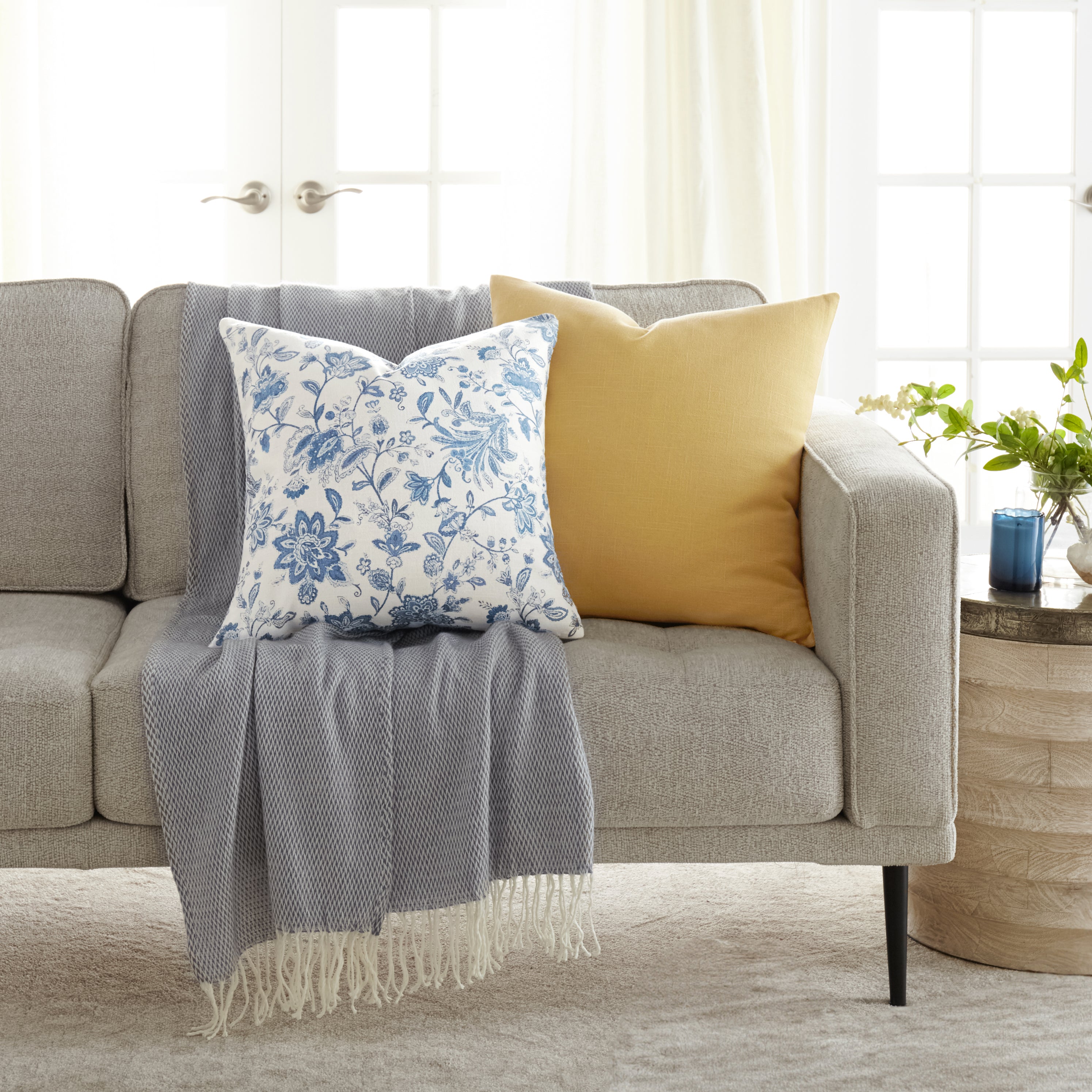 Jacobean Elegant Cotton Decor Throw Pillow Cover