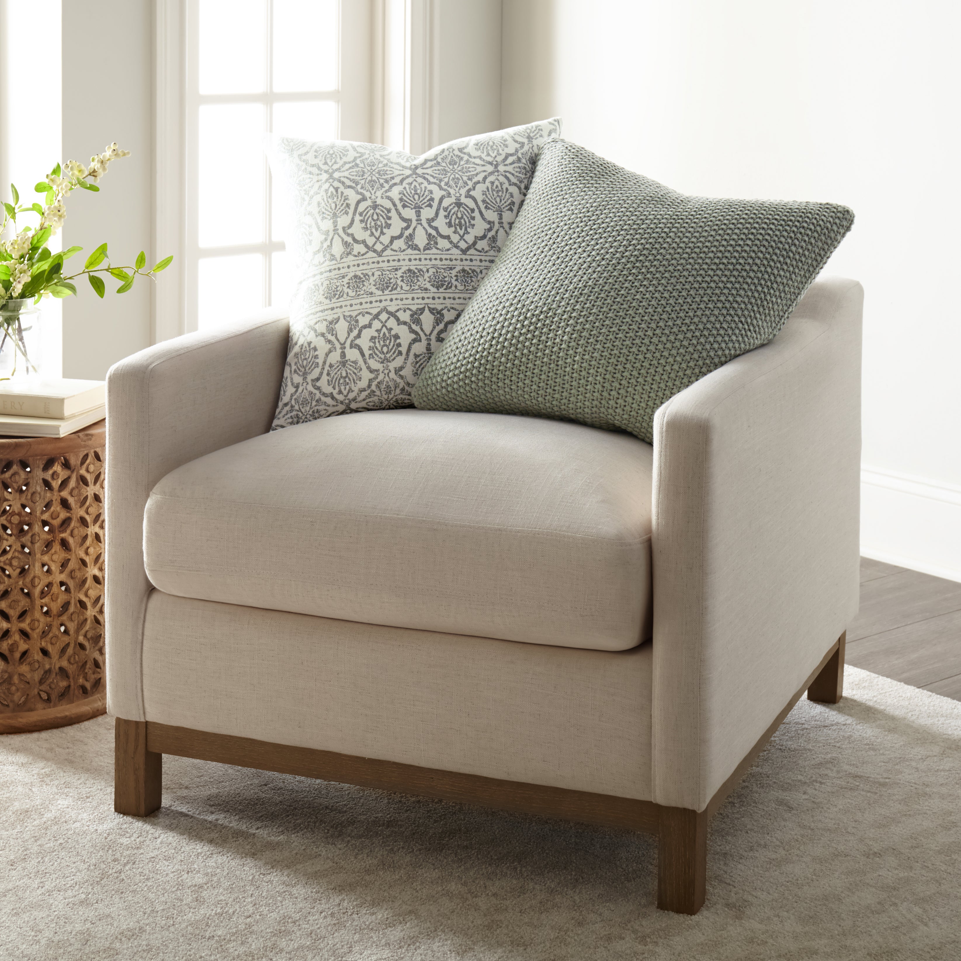 Seed Stitch Knit Acrylic Decor Throw Pillow Cover