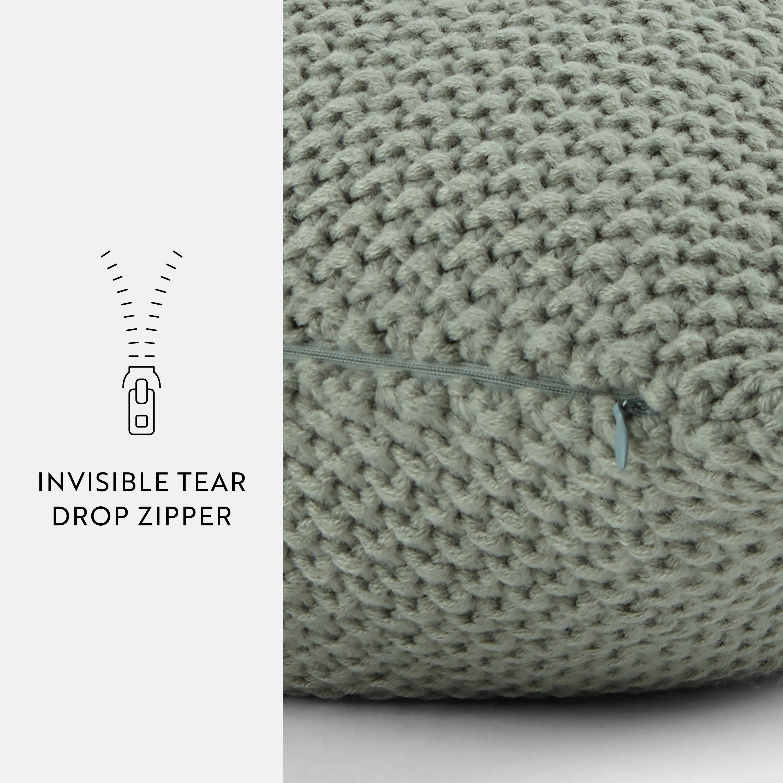 Seed Stitch Knit Acrylic Decor Throw Pillow Cover