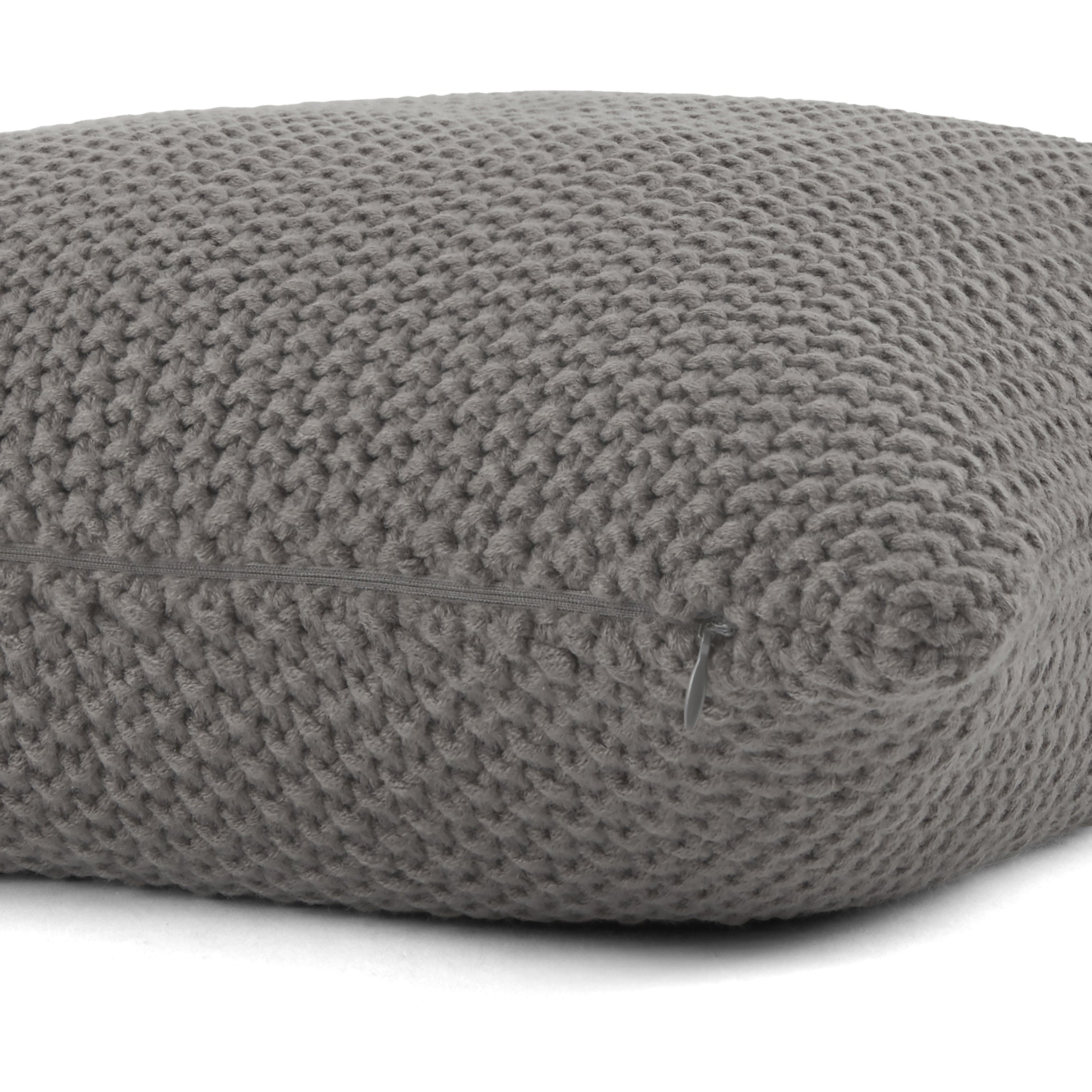 Seed Stitch Knit Acrylic Decor Throw Pillow Cover