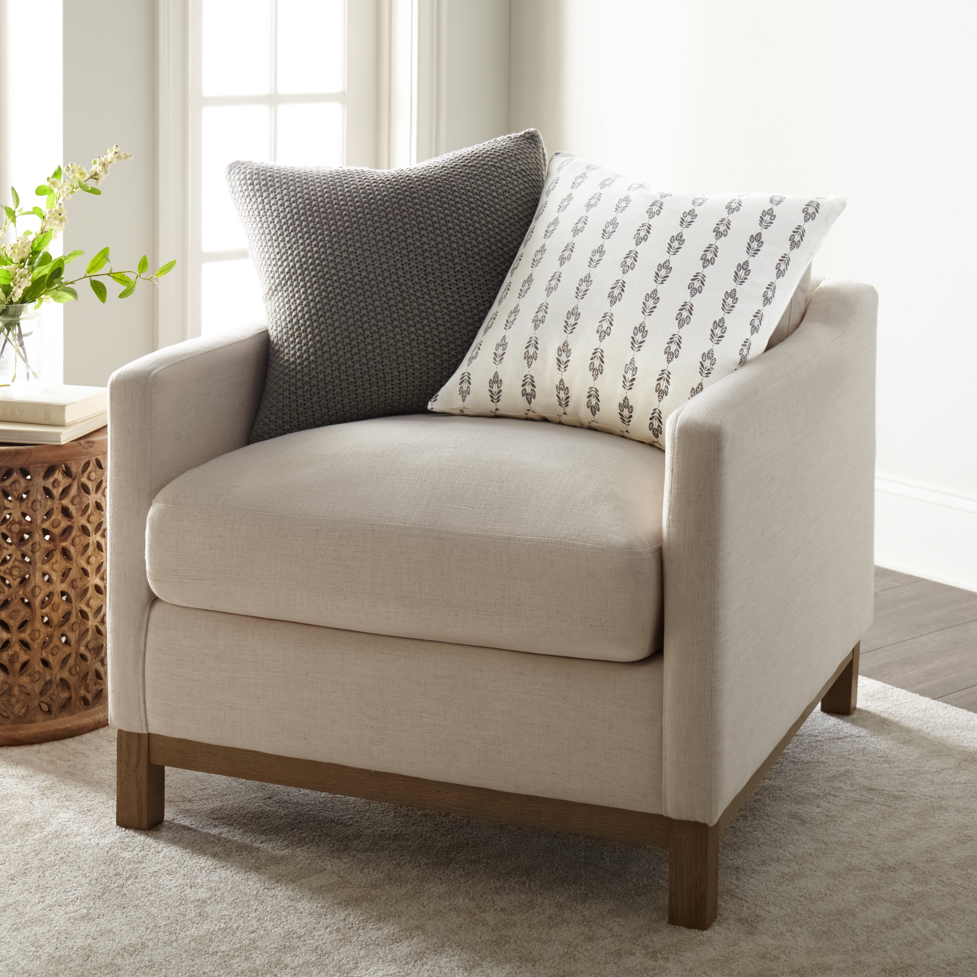 Seed Stitch Knit Acrylic Decor Throw Pillow Cover