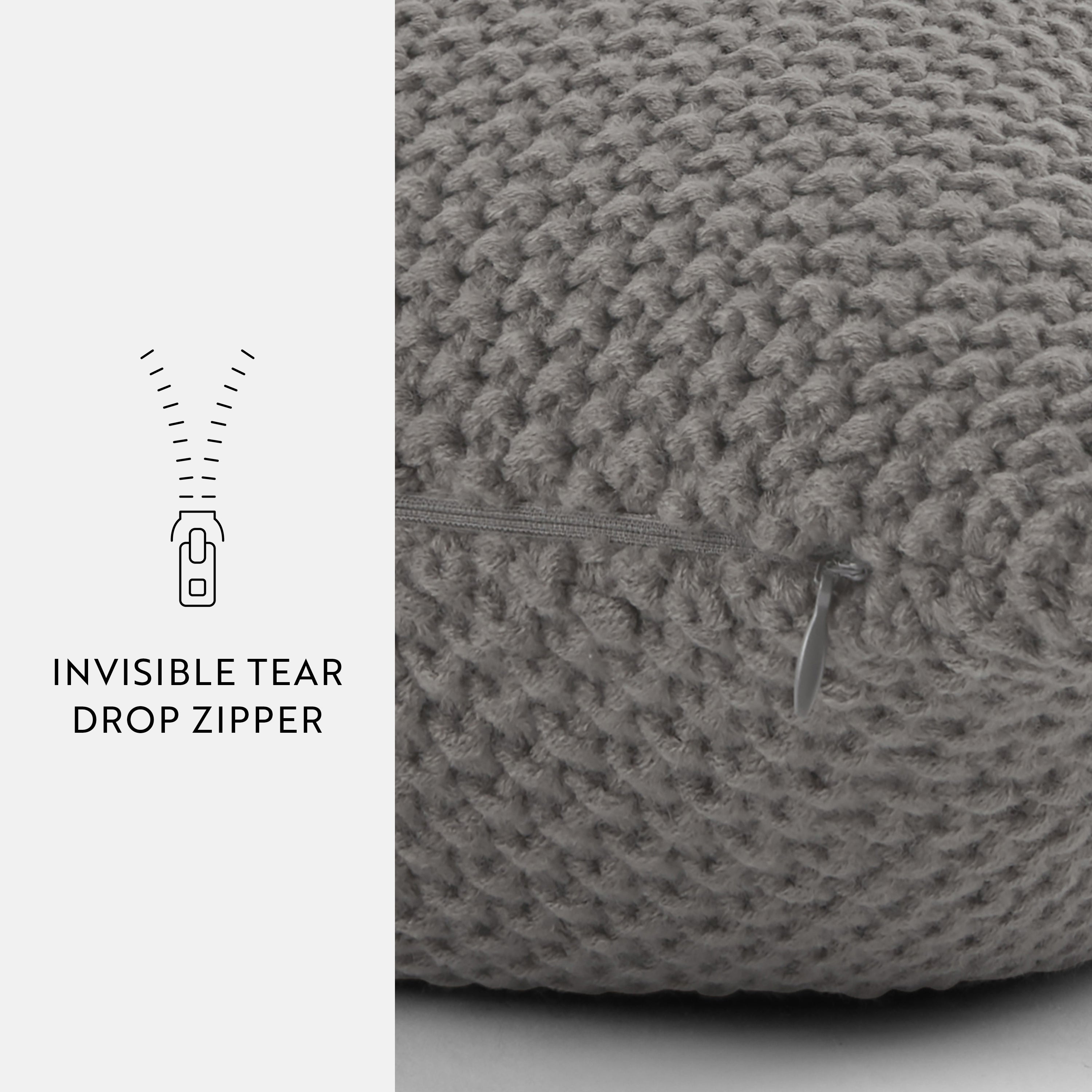 Seed Stitch Knit Acrylic Decor Throw Pillow Cover