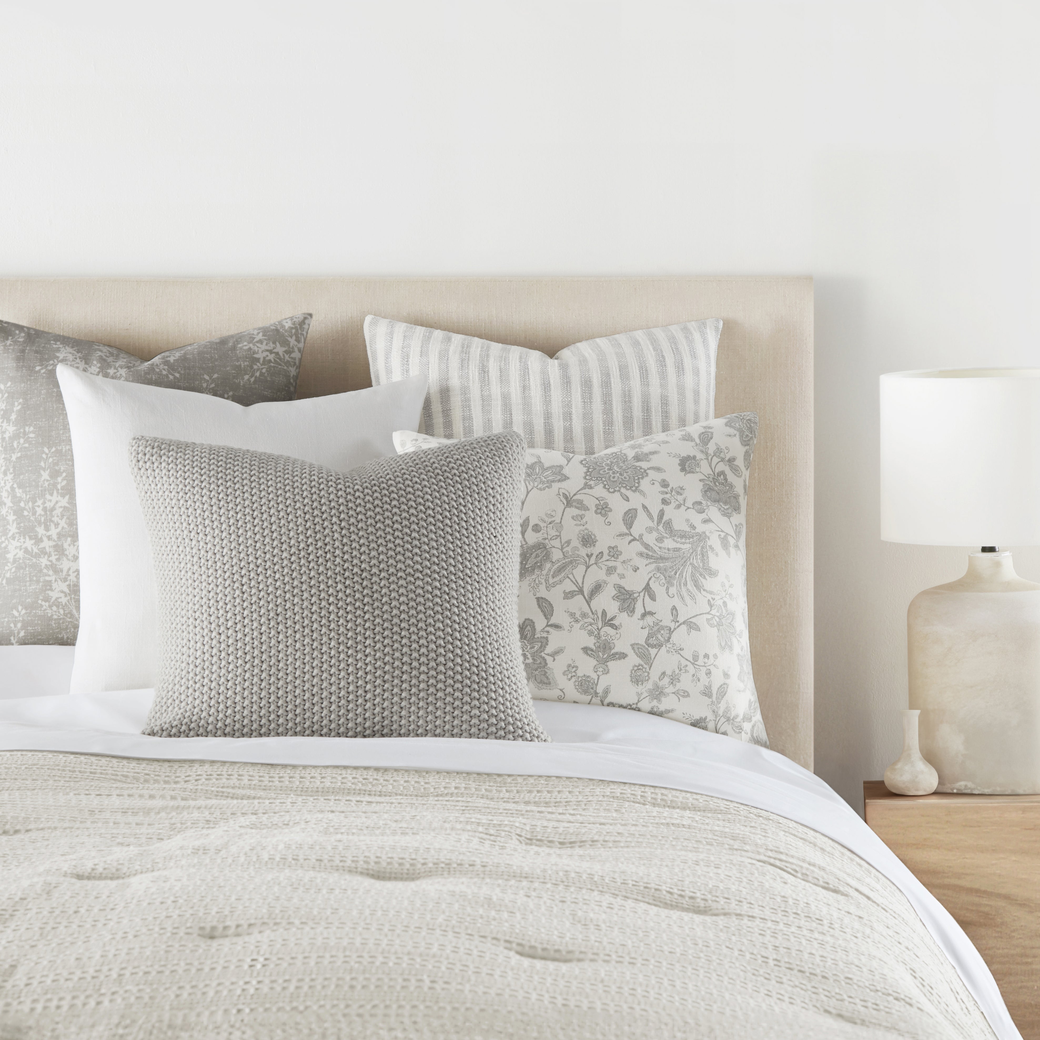 Seed Stitch Knit Acrylic Decor Throw Pillow Cover