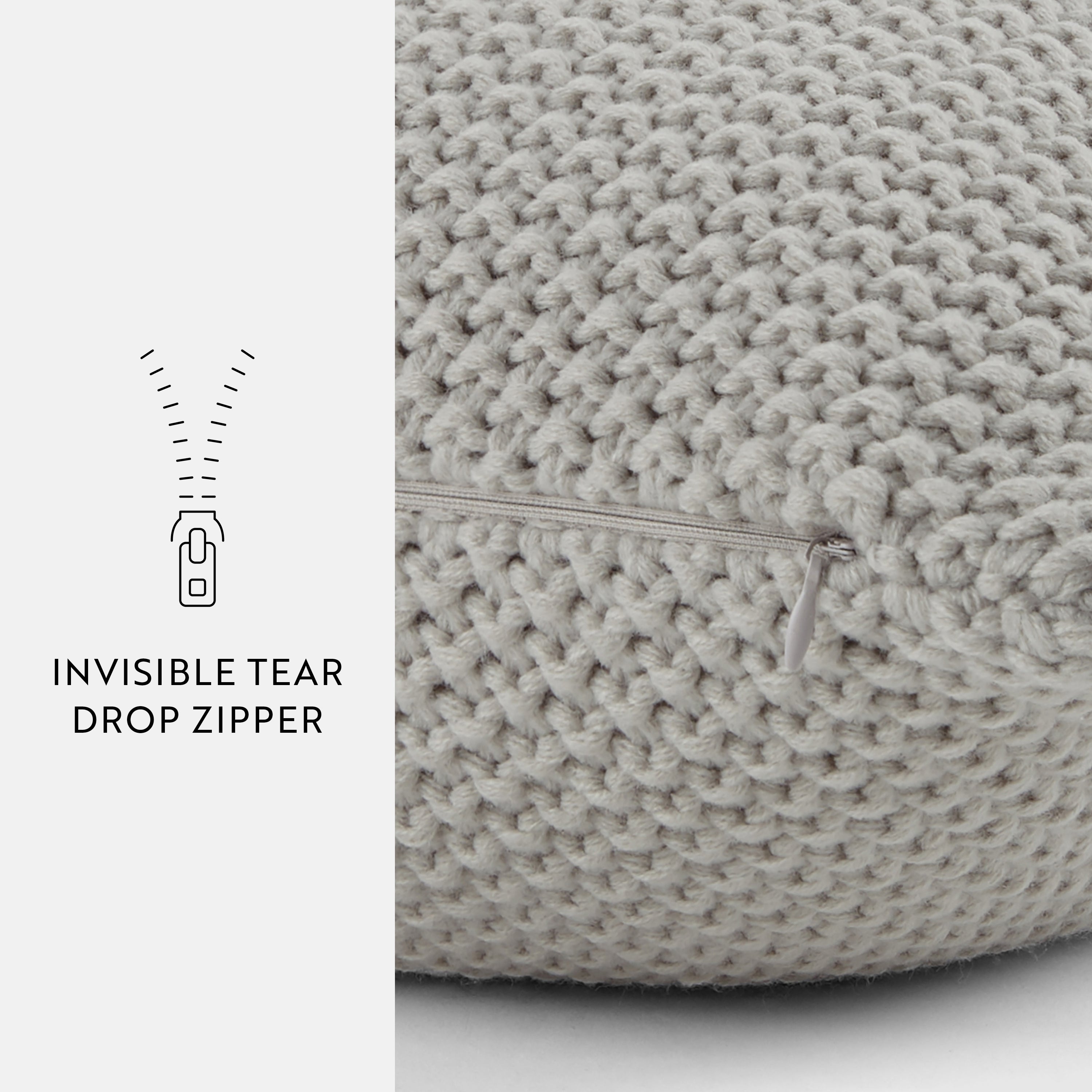 Seed Stitch Knit Acrylic Decor Throw Pillow Cover