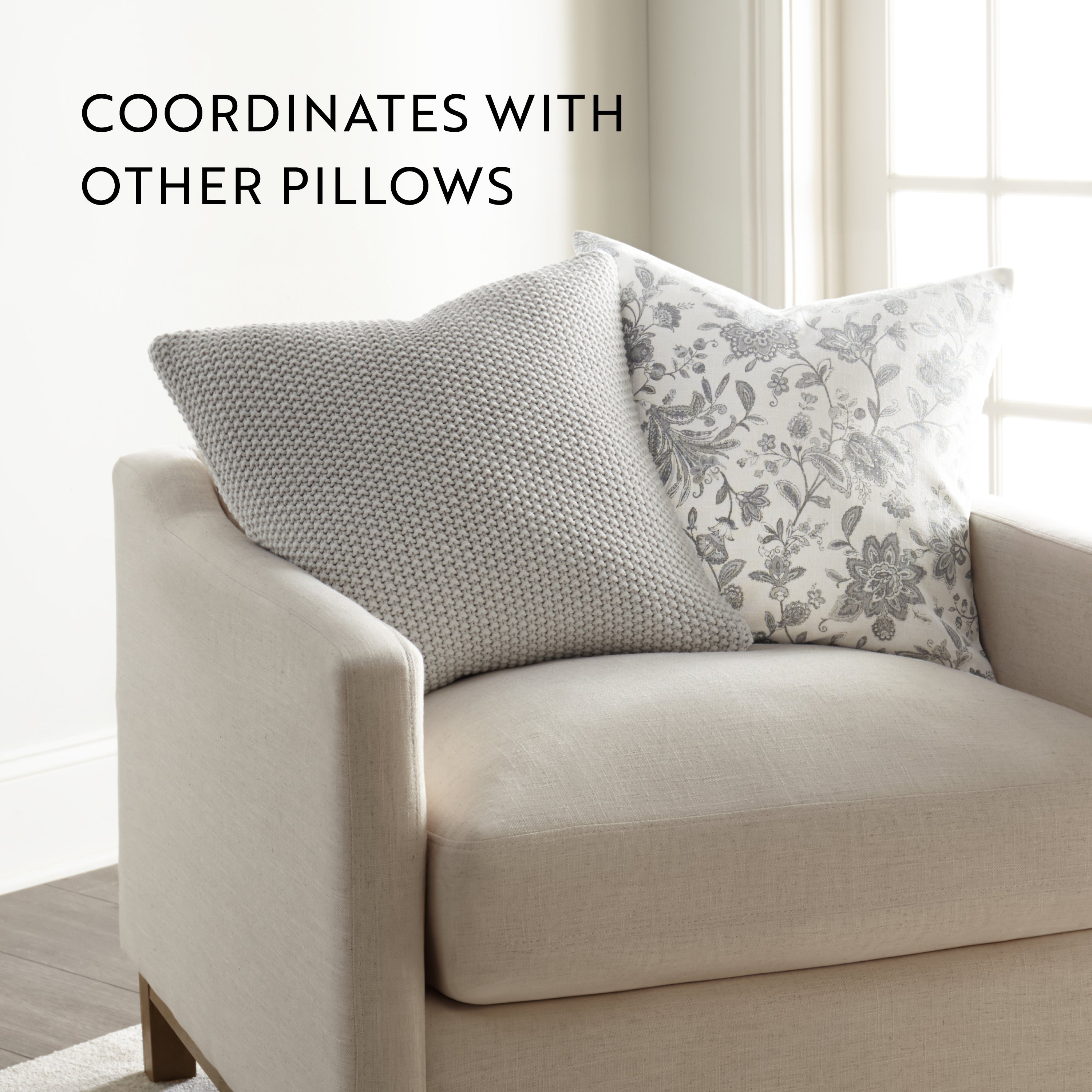 Seed Stitch Knit Acrylic Decor Throw Pillow Cover