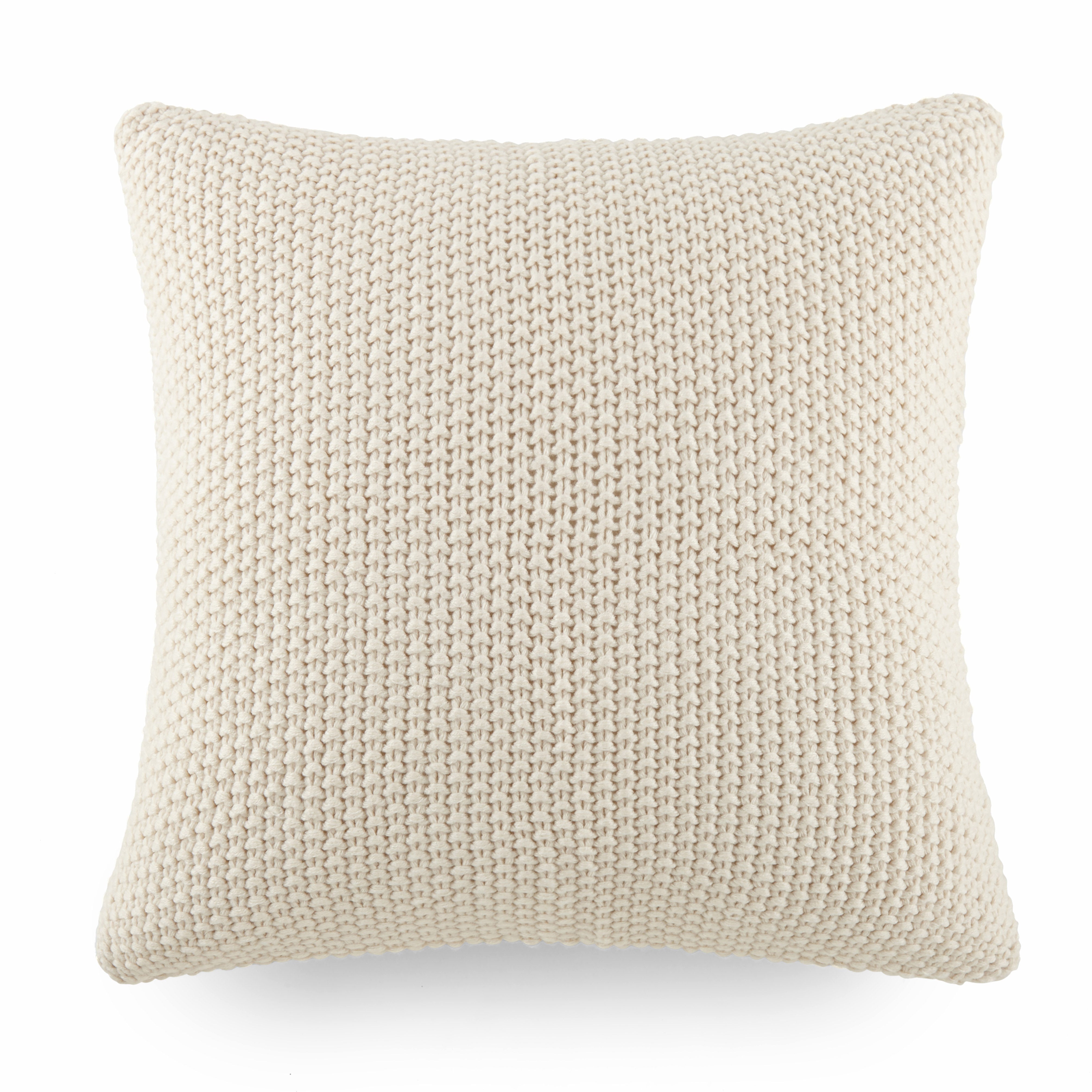 Seed Stitch Knit Acrylic Decor Throw Pillow Cover