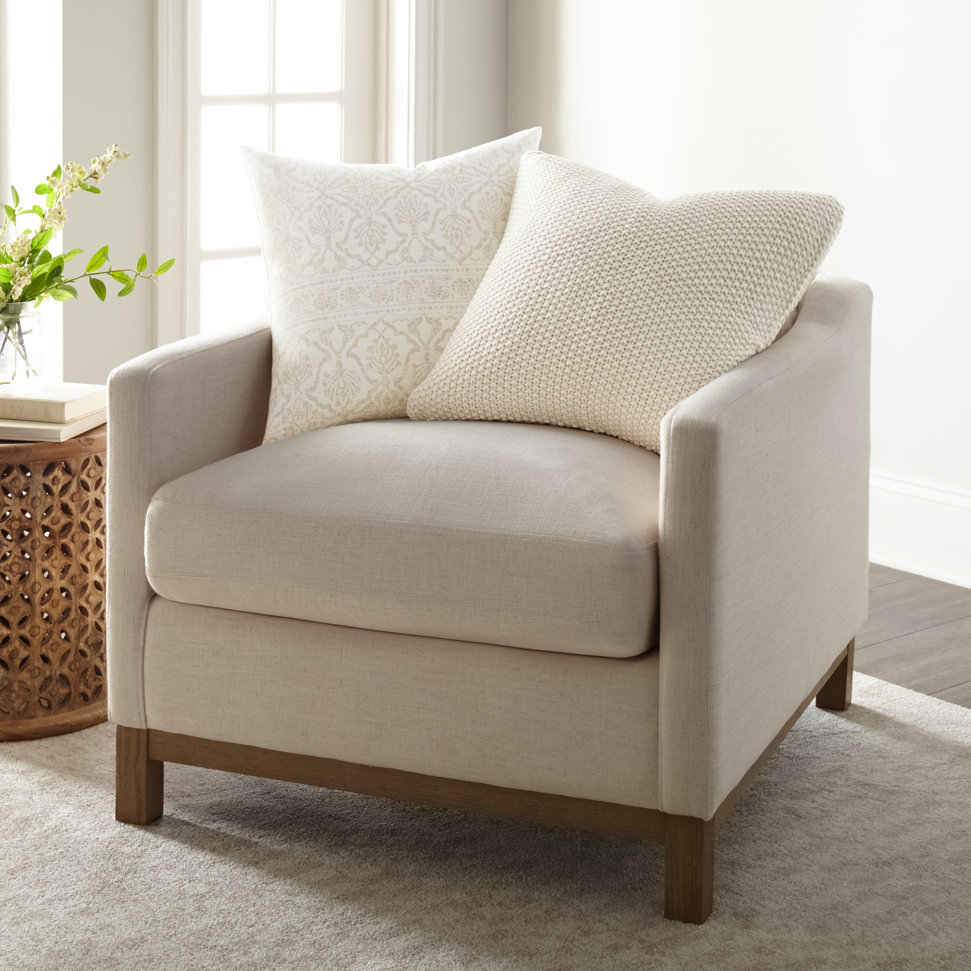 Seed Stitch Knit Acrylic Decor Throw Pillow Cover