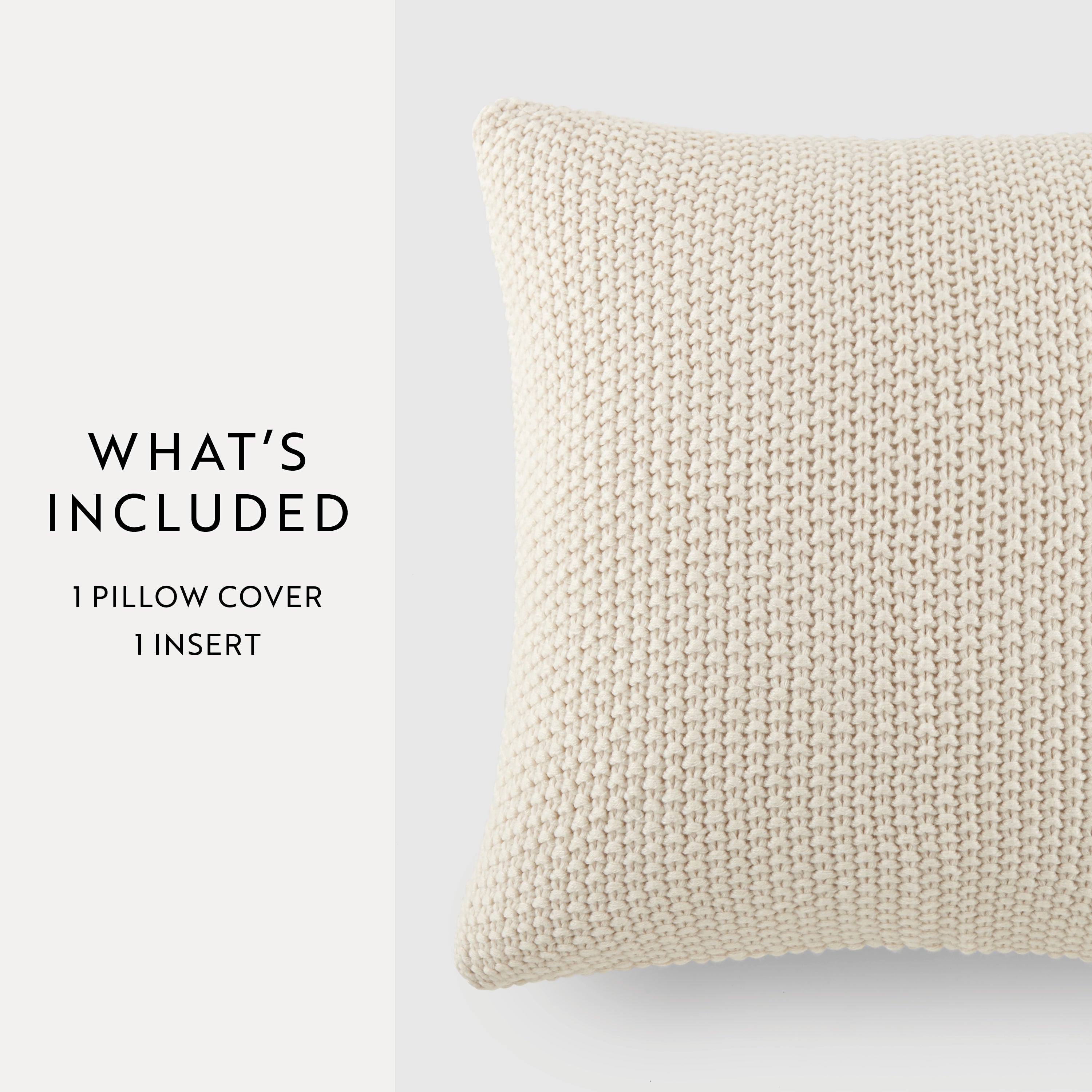 Seed Stitch Knit Acrylic Decor Throw Pillow Cover