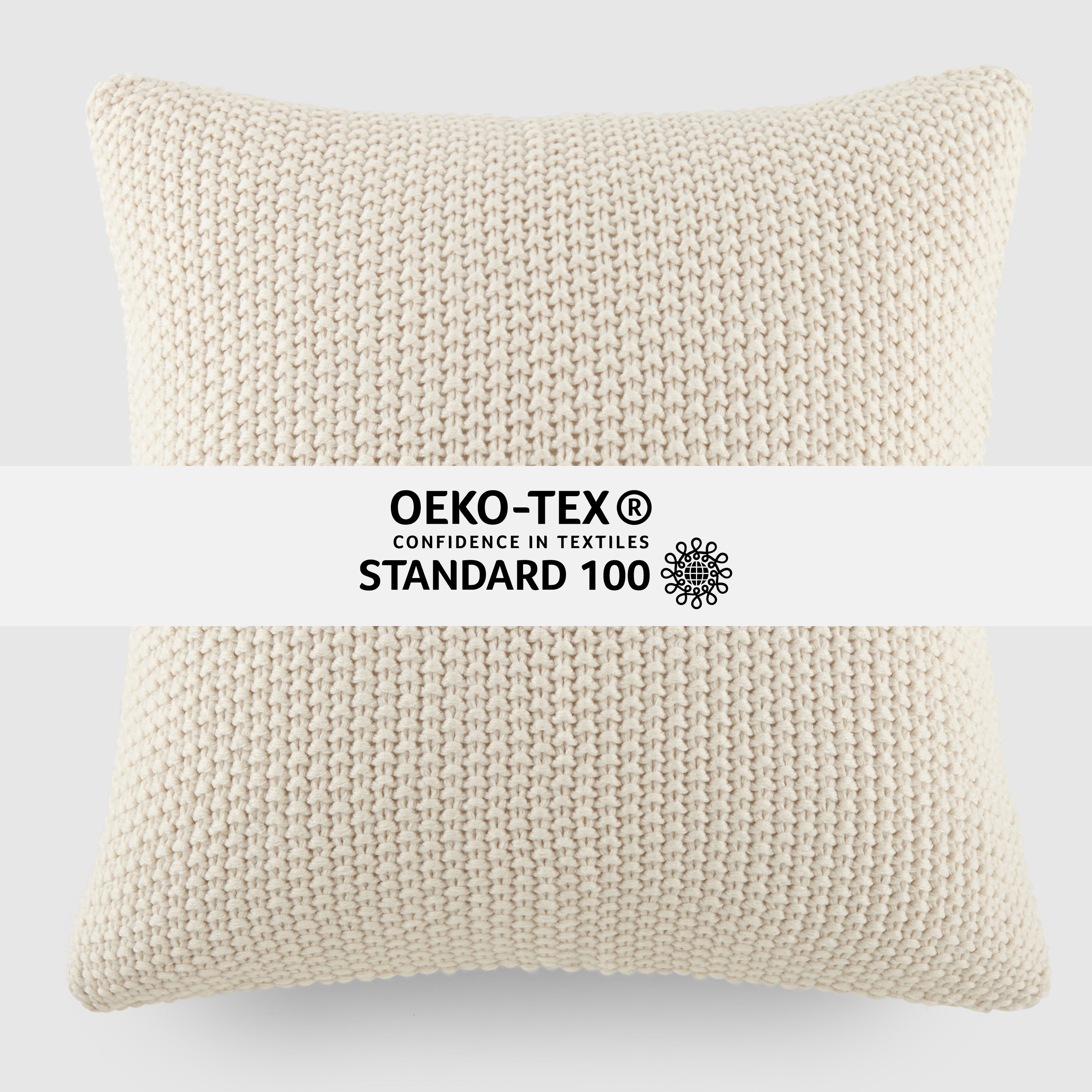 Seed Stitch Knit Acrylic Decor Throw Pillow Cover