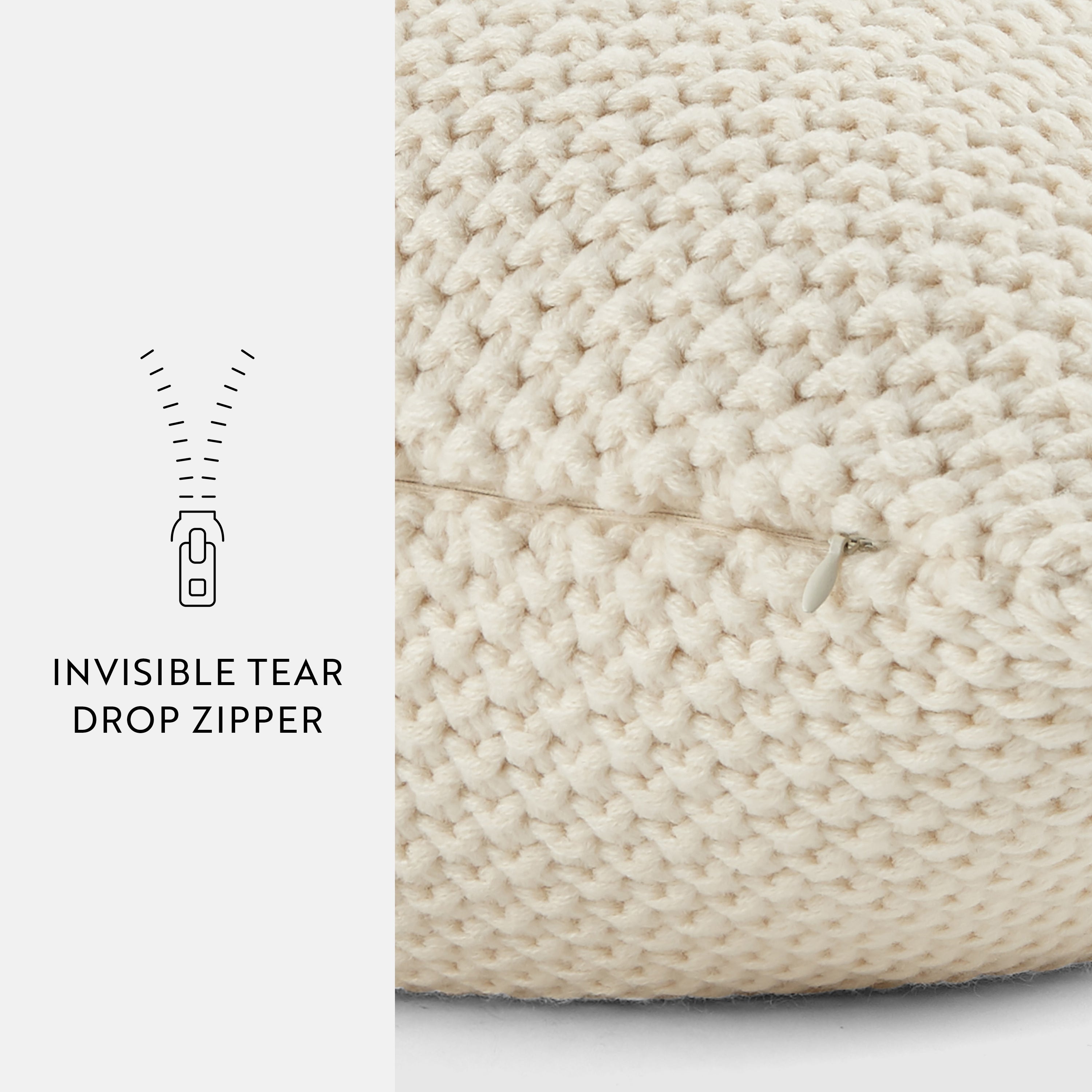 Seed Stitch Knit Acrylic Decor Throw Pillow Cover