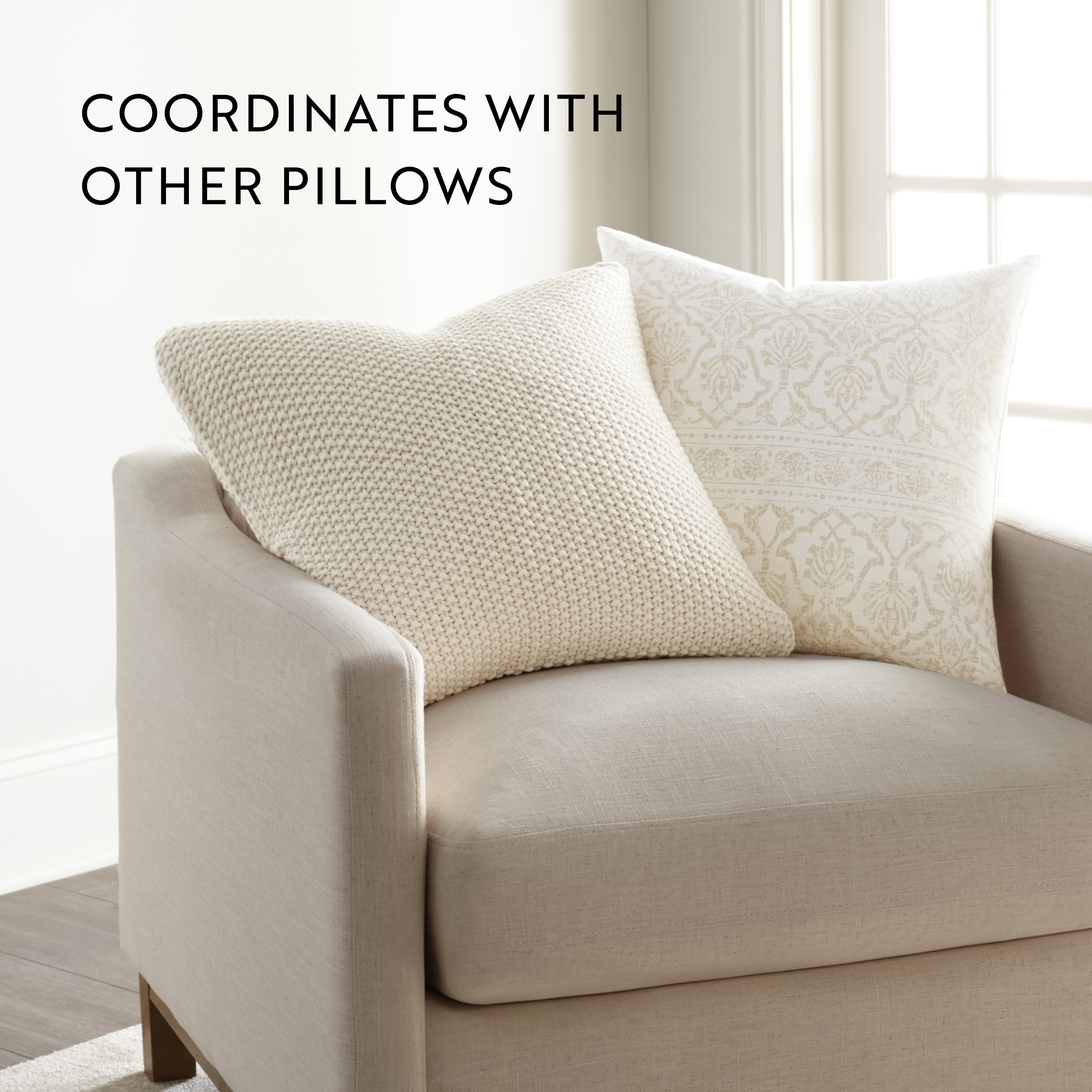 Seed Stitch Knit Acrylic Decor Throw Pillow Cover