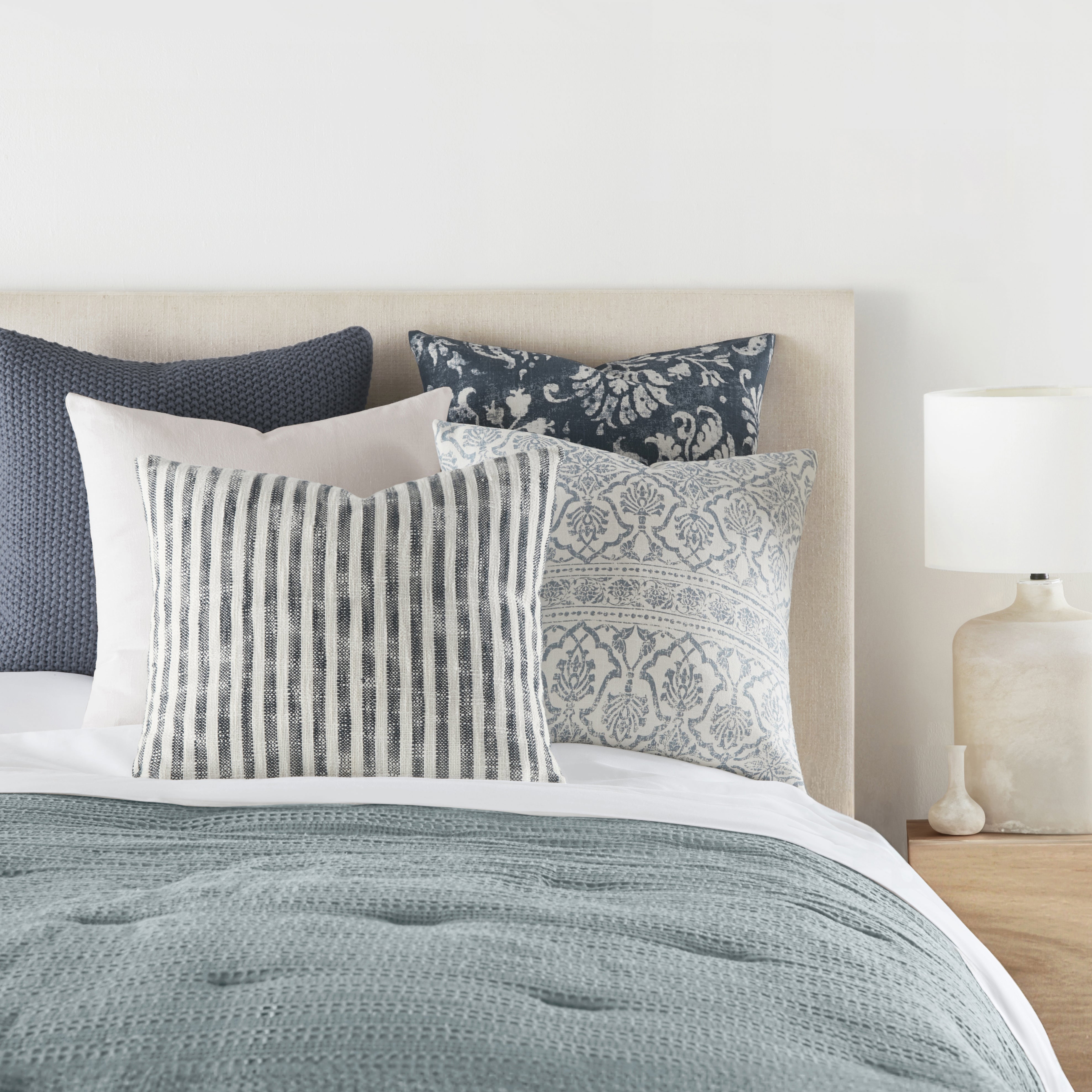 Seed Stitch Knit Acrylic Decor Throw Pillow Cover