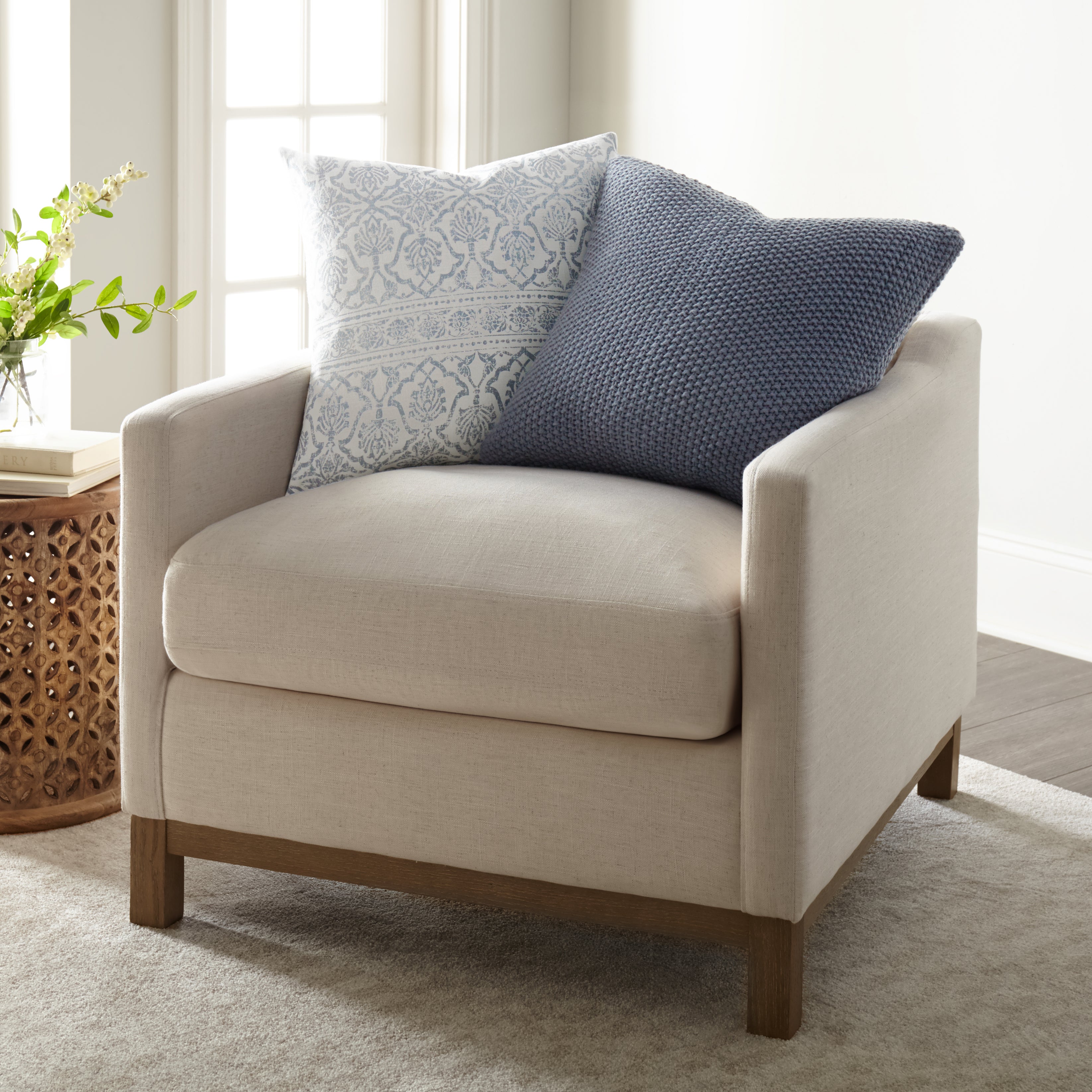 Seed Stitch Knit Acrylic Decor Throw Pillow Cover