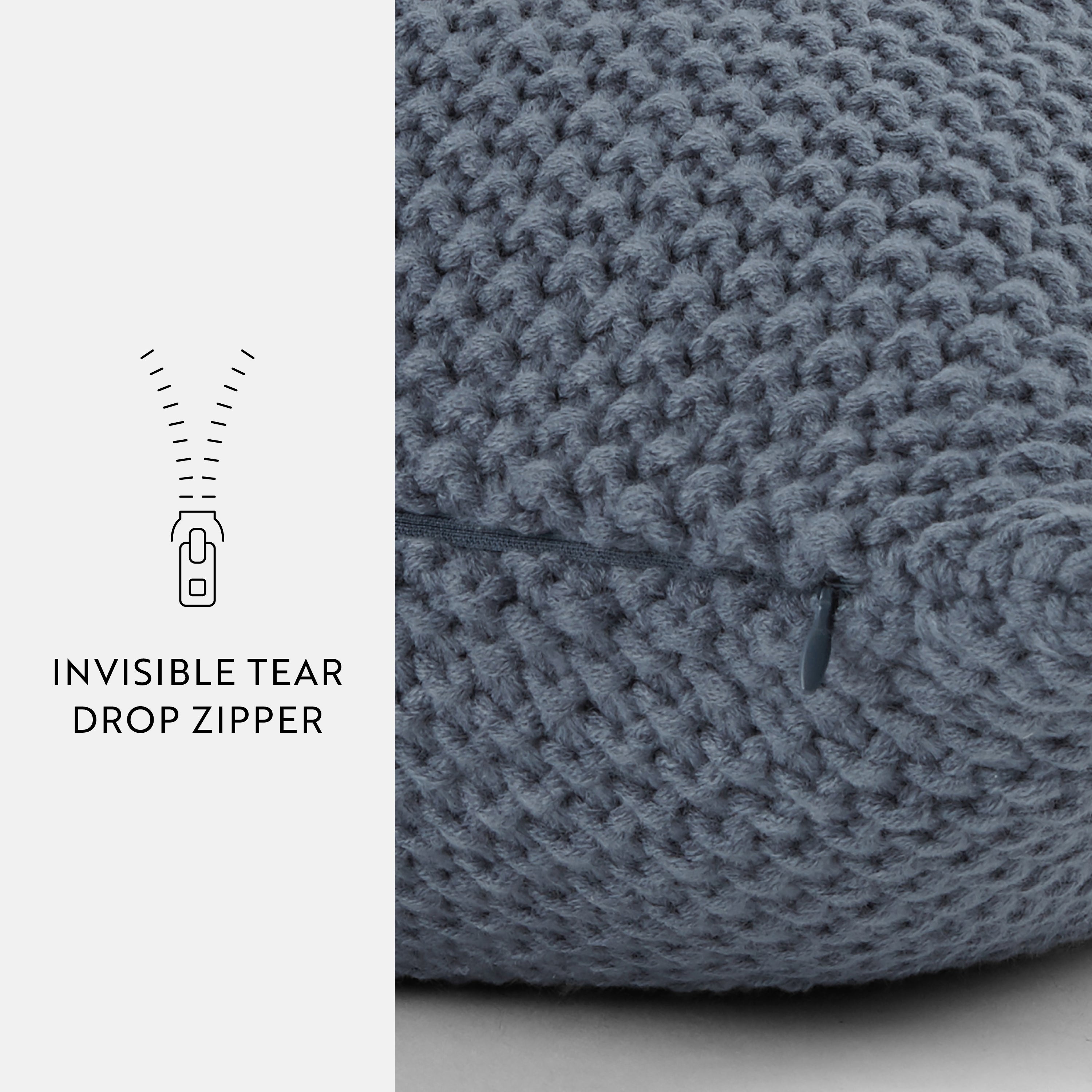 Seed Stitch Knit Acrylic Decor Throw Pillow Cover