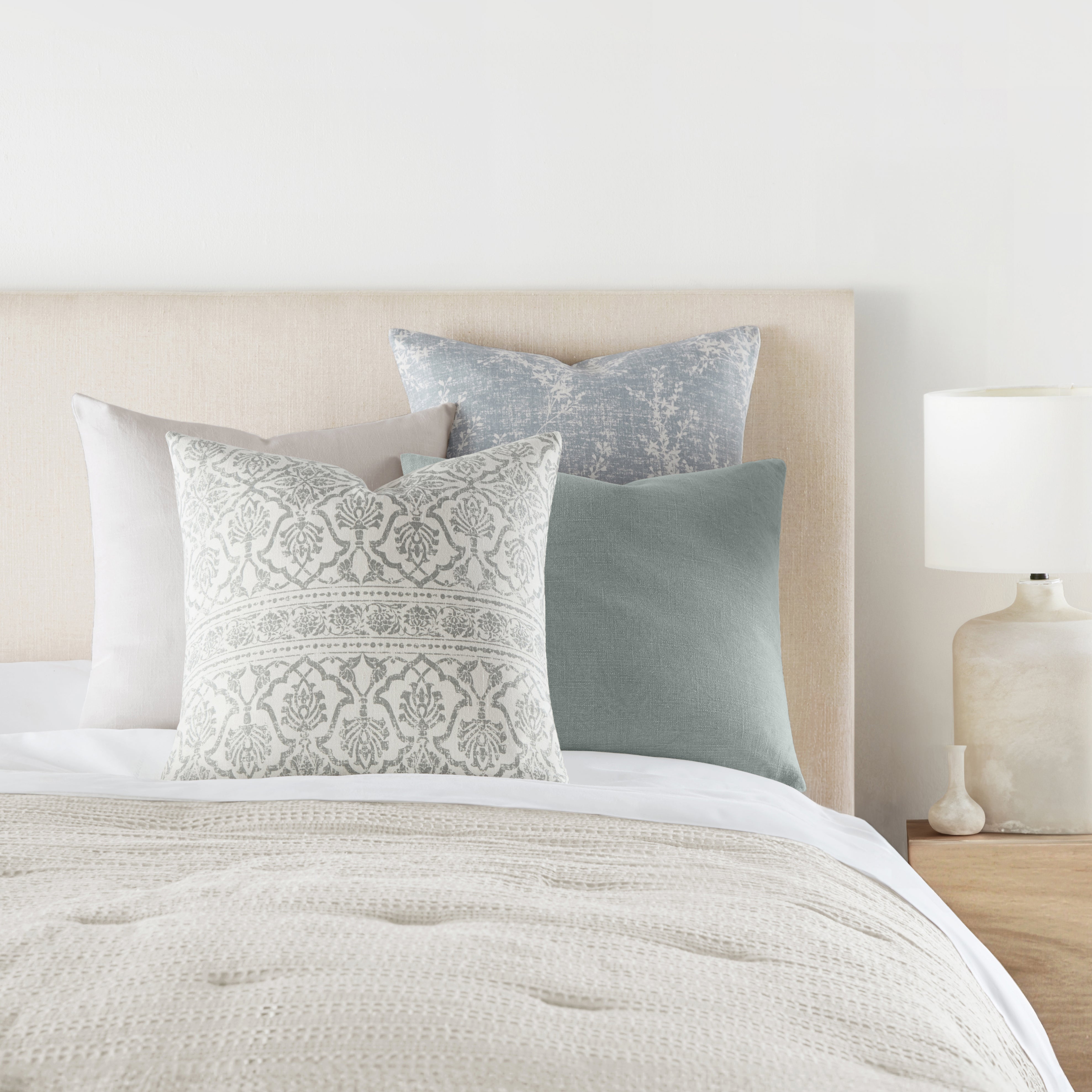 Stone Washed and Distressed Cotton Decor Throw Pillow Cover