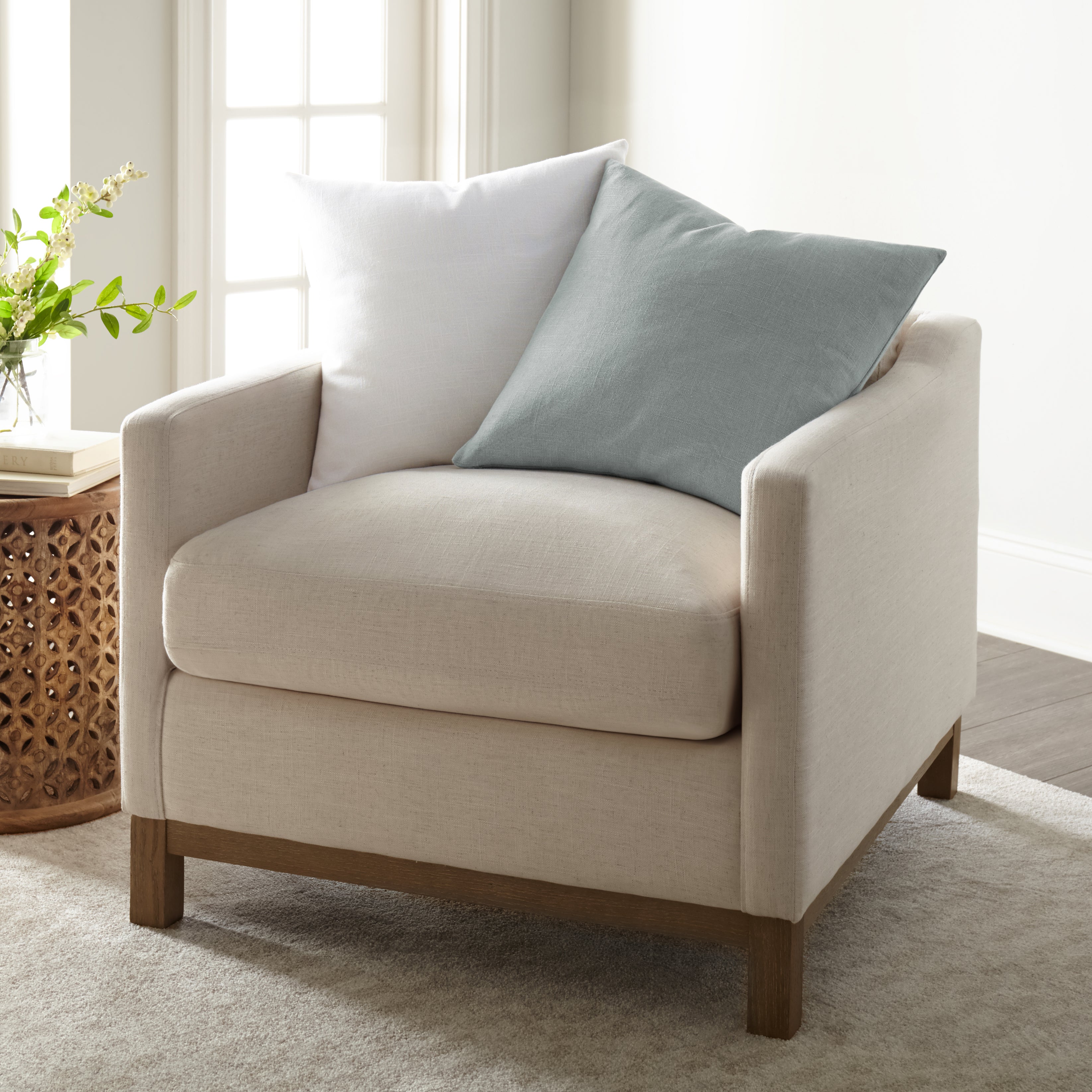 Stone Washed and Distressed Cotton Decor Throw Pillow Cover