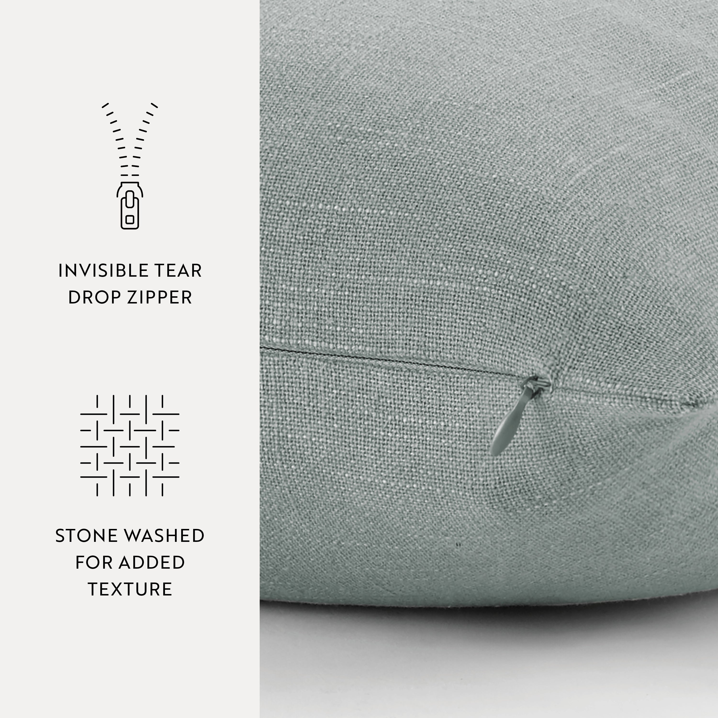 Stone Washed and Distressed Cotton Decor Throw Pillow Cover