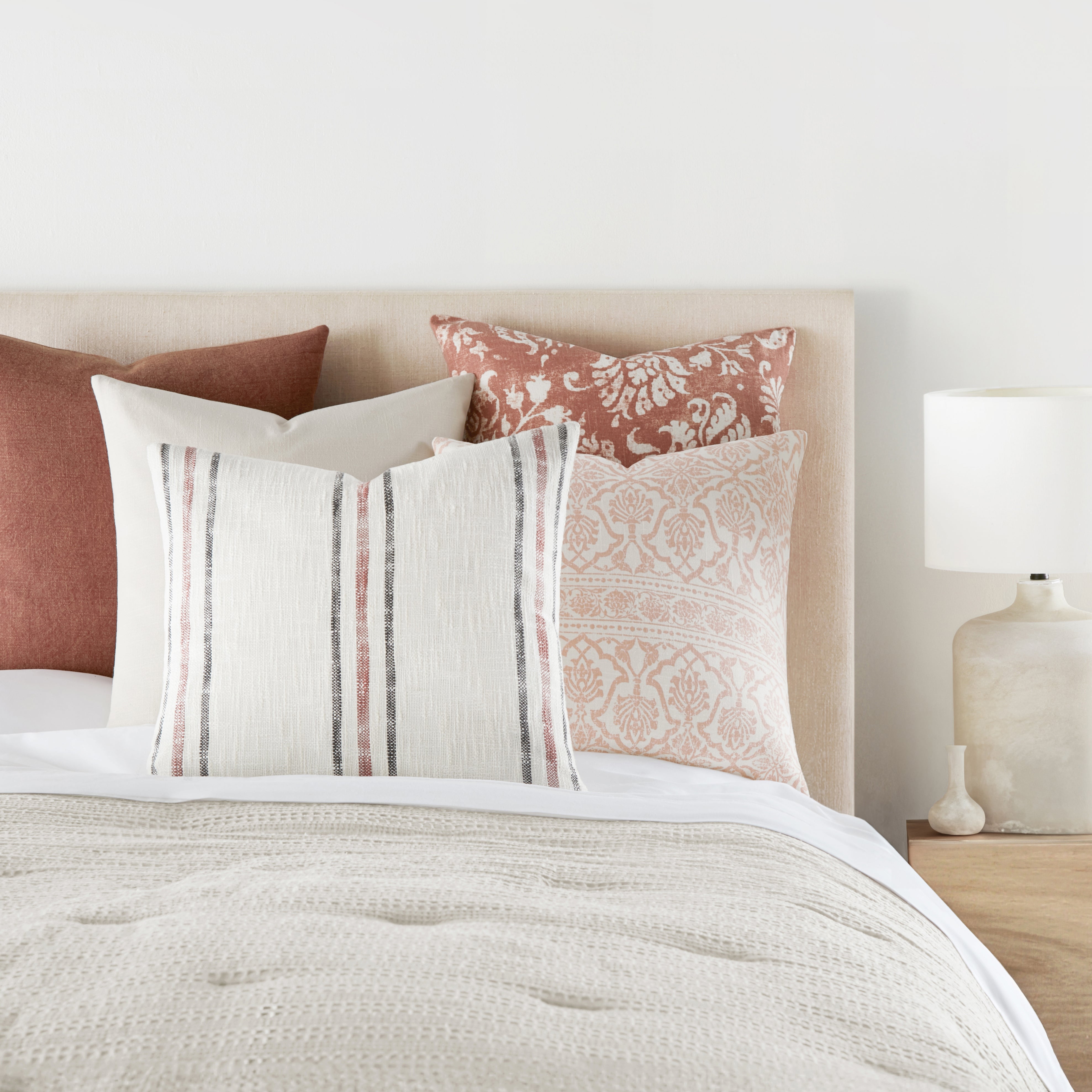 Stone Washed and Distressed Cotton Decor Throw Pillow Cover