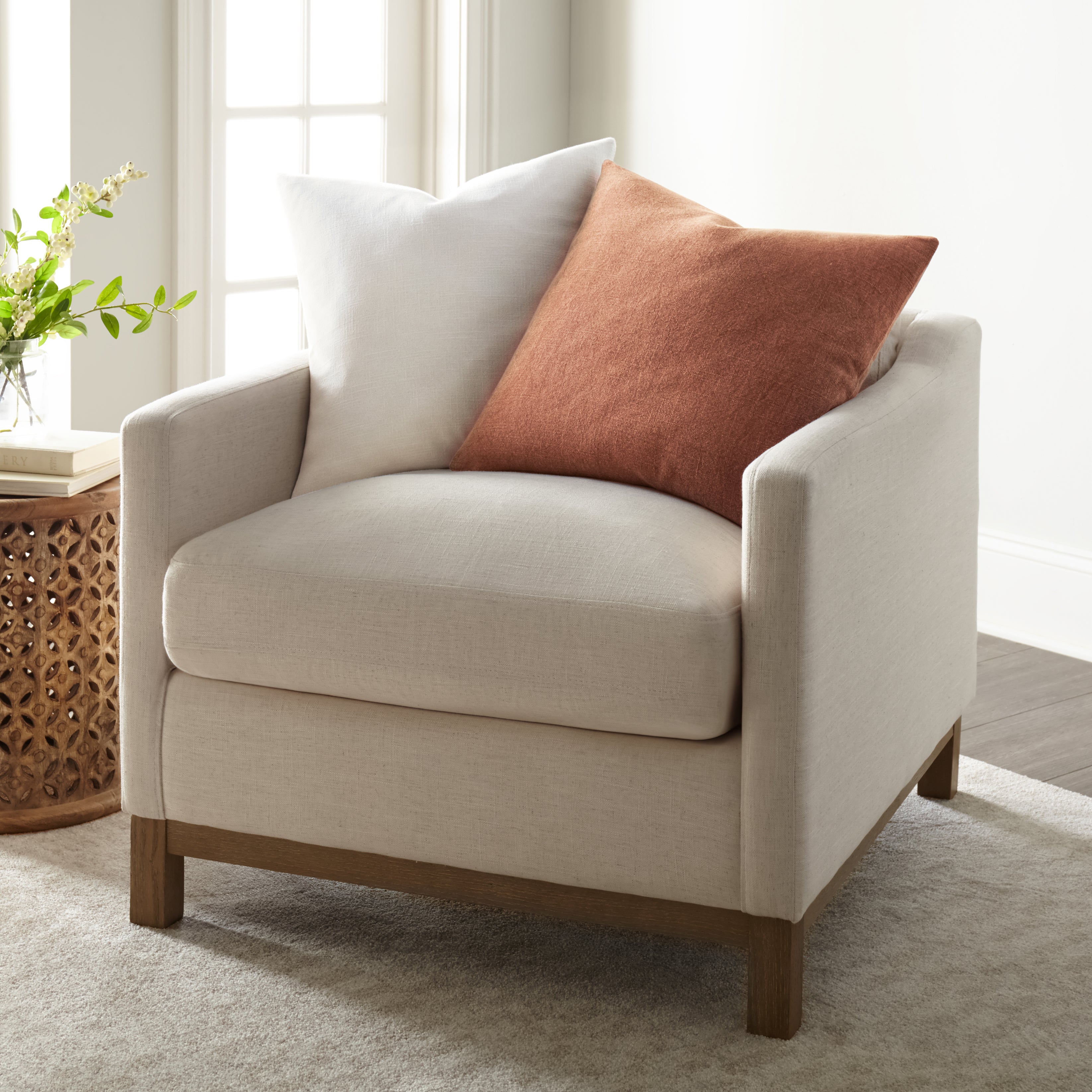 Stone Washed and Distressed Cotton Decor Throw Pillow Cover