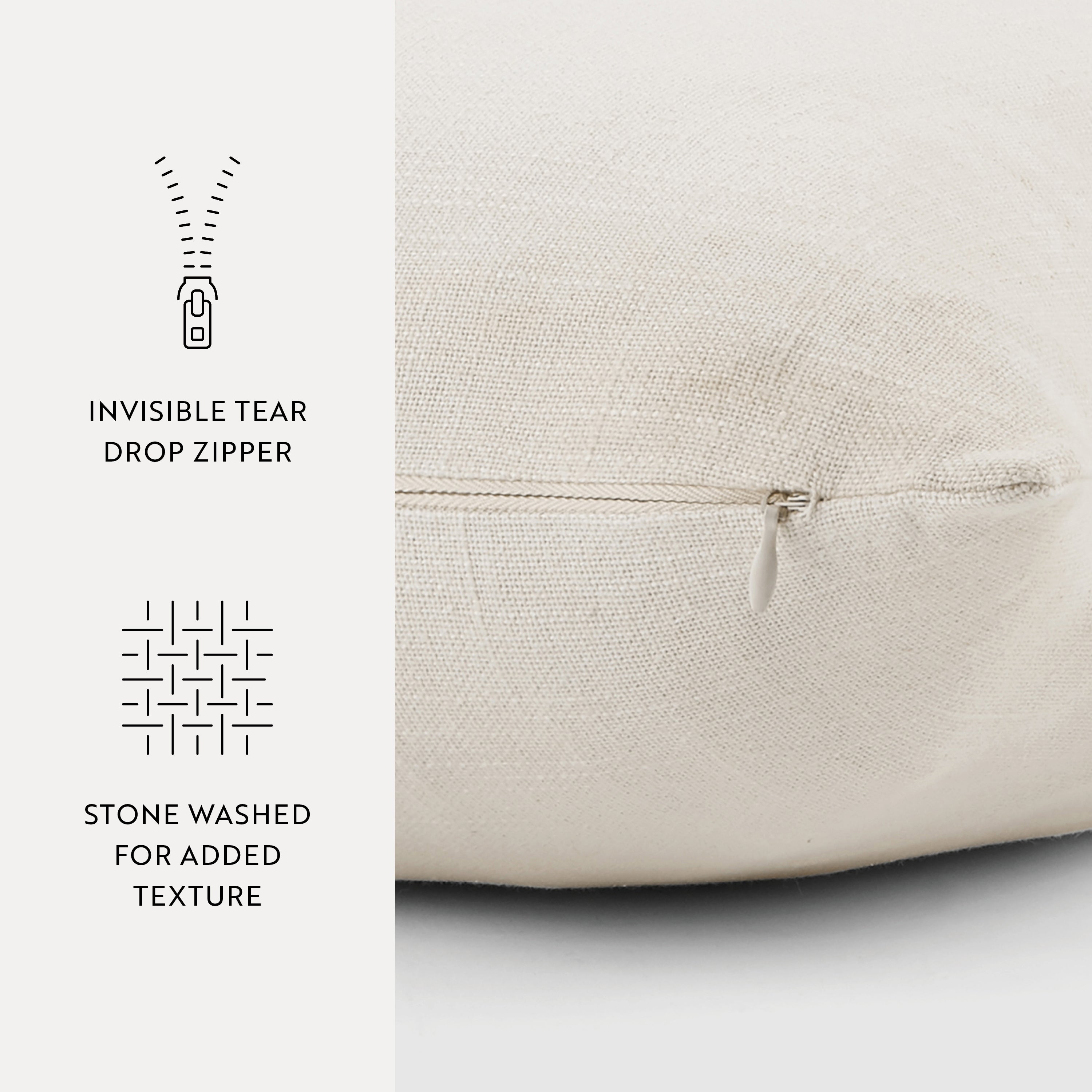 Stone Washed and Distressed Cotton Decor Throw Pillow Cover