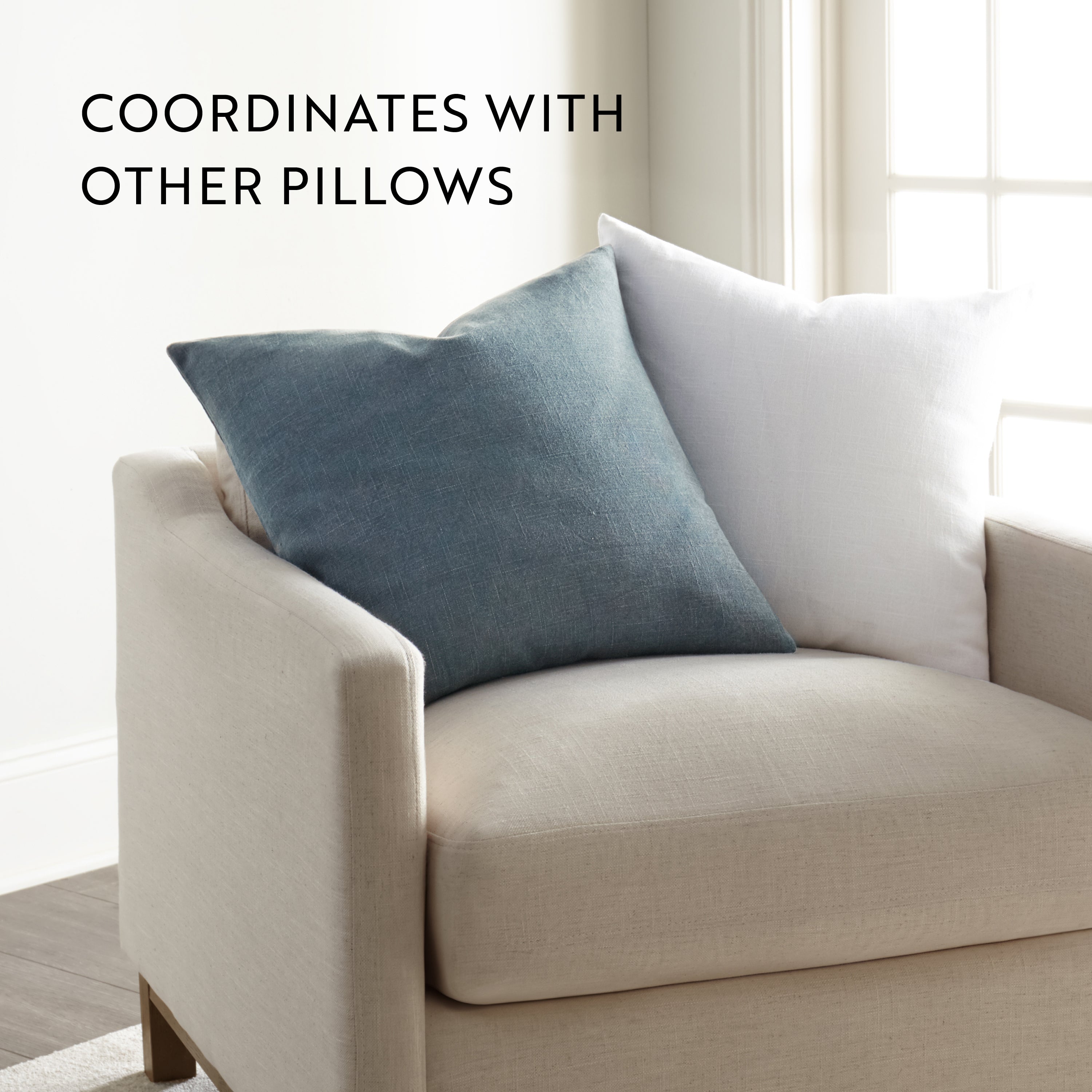 Stone Washed and Distressed Cotton Decor Throw Pillow Cover