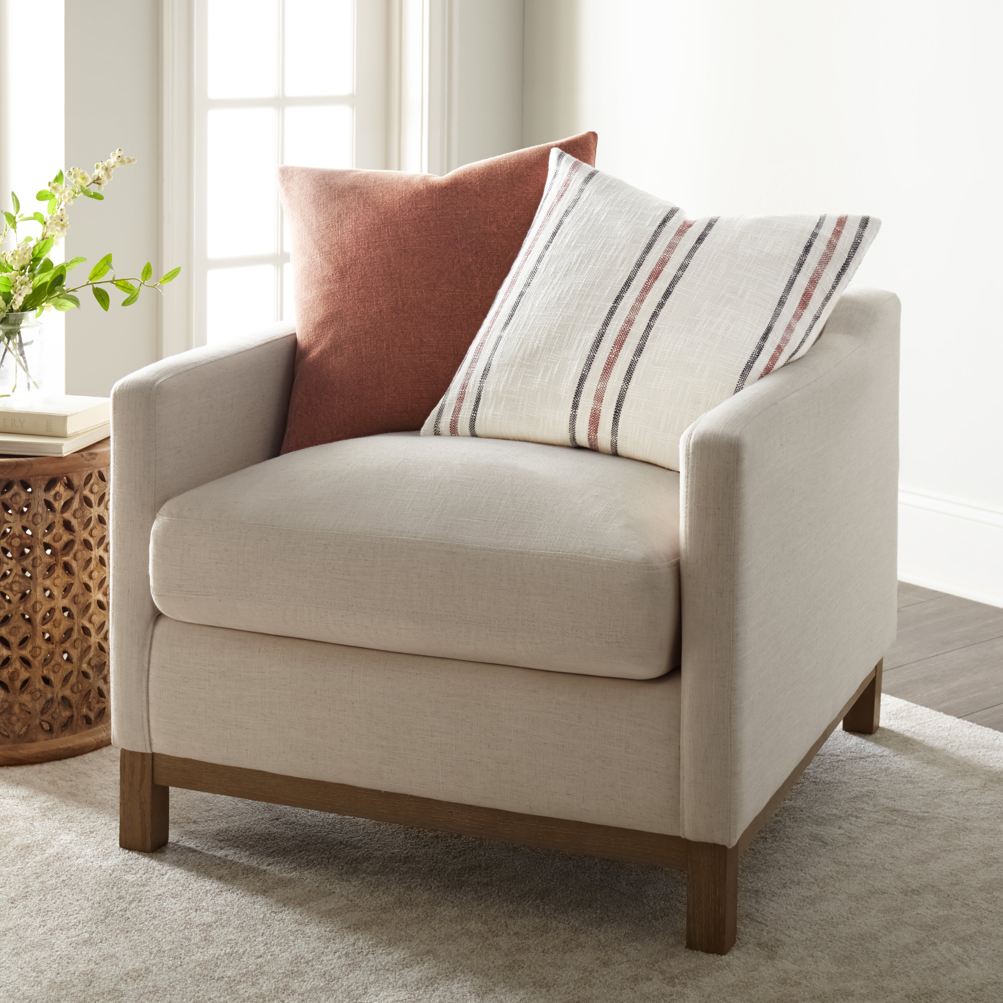 Stone Washed and Distressed Cotton Decor Throw Pillow Cover