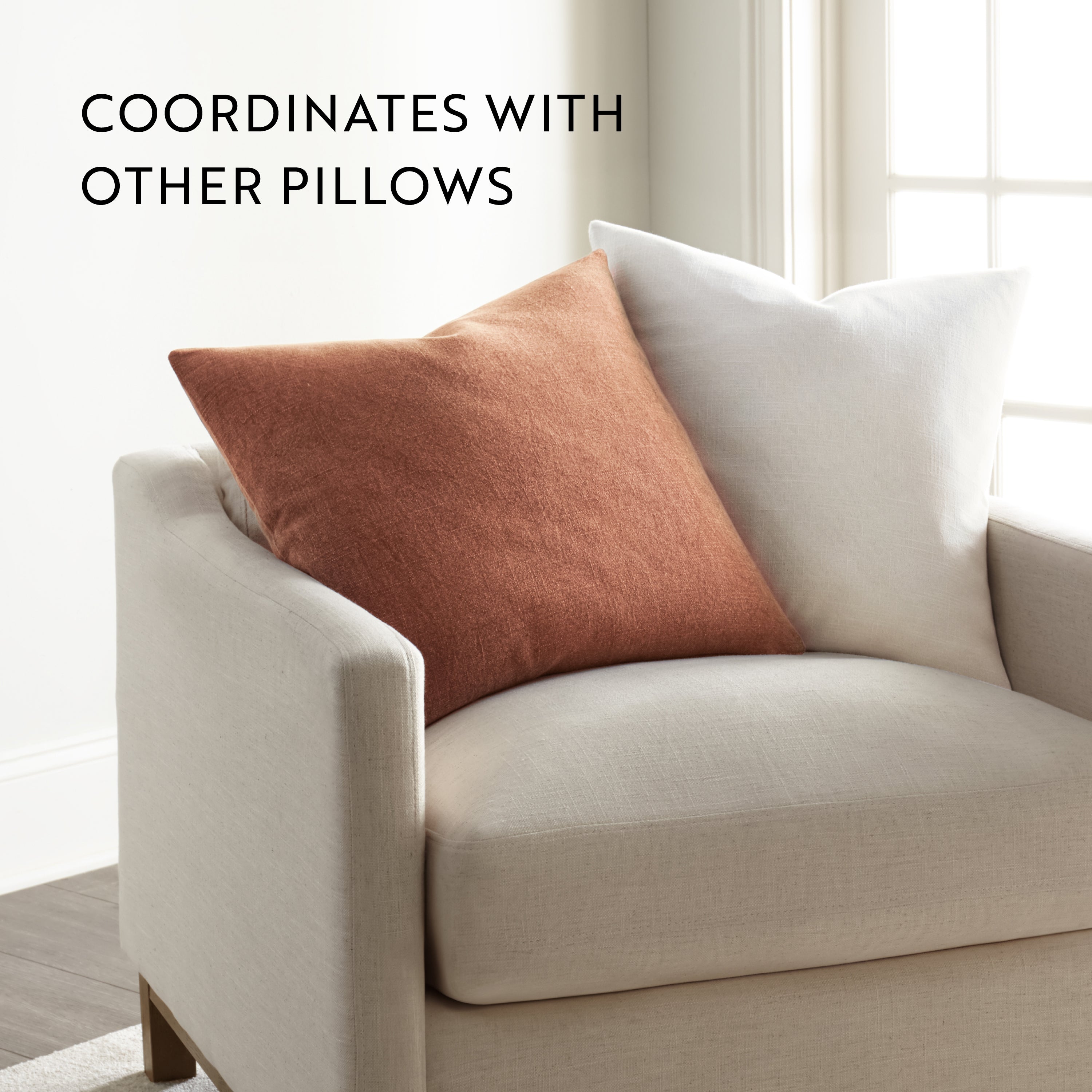 Stone Washed and Distressed Cotton Decor Throw Pillow Cover