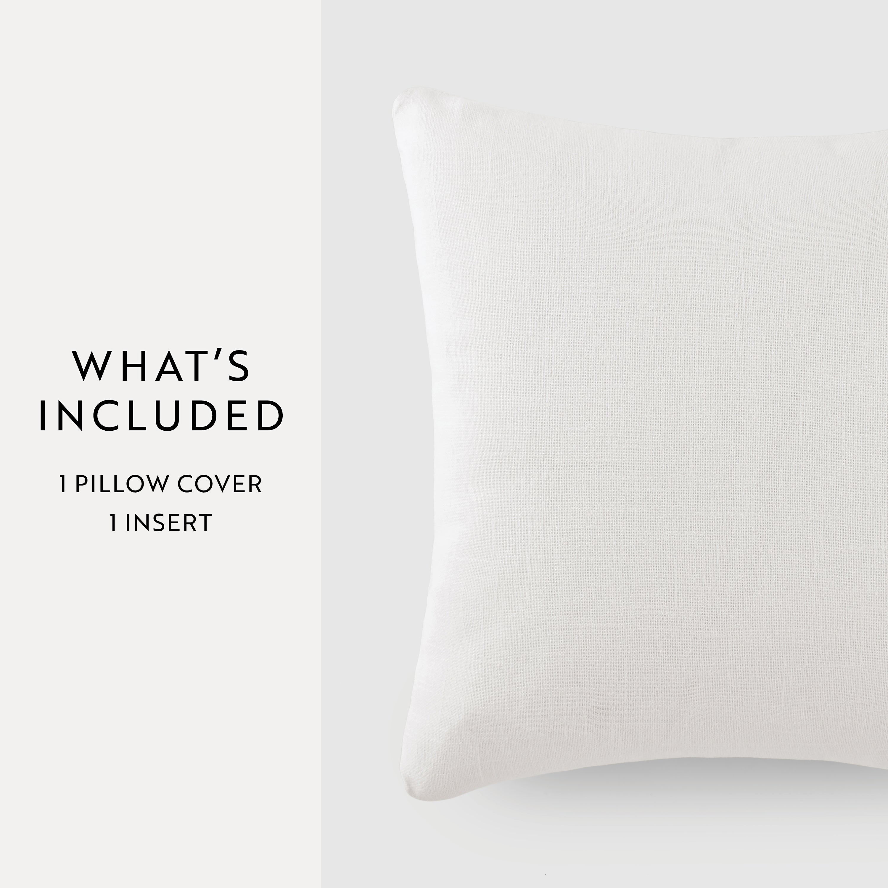 Stone Washed and Distressed Cotton Decor Throw Pillow Cover