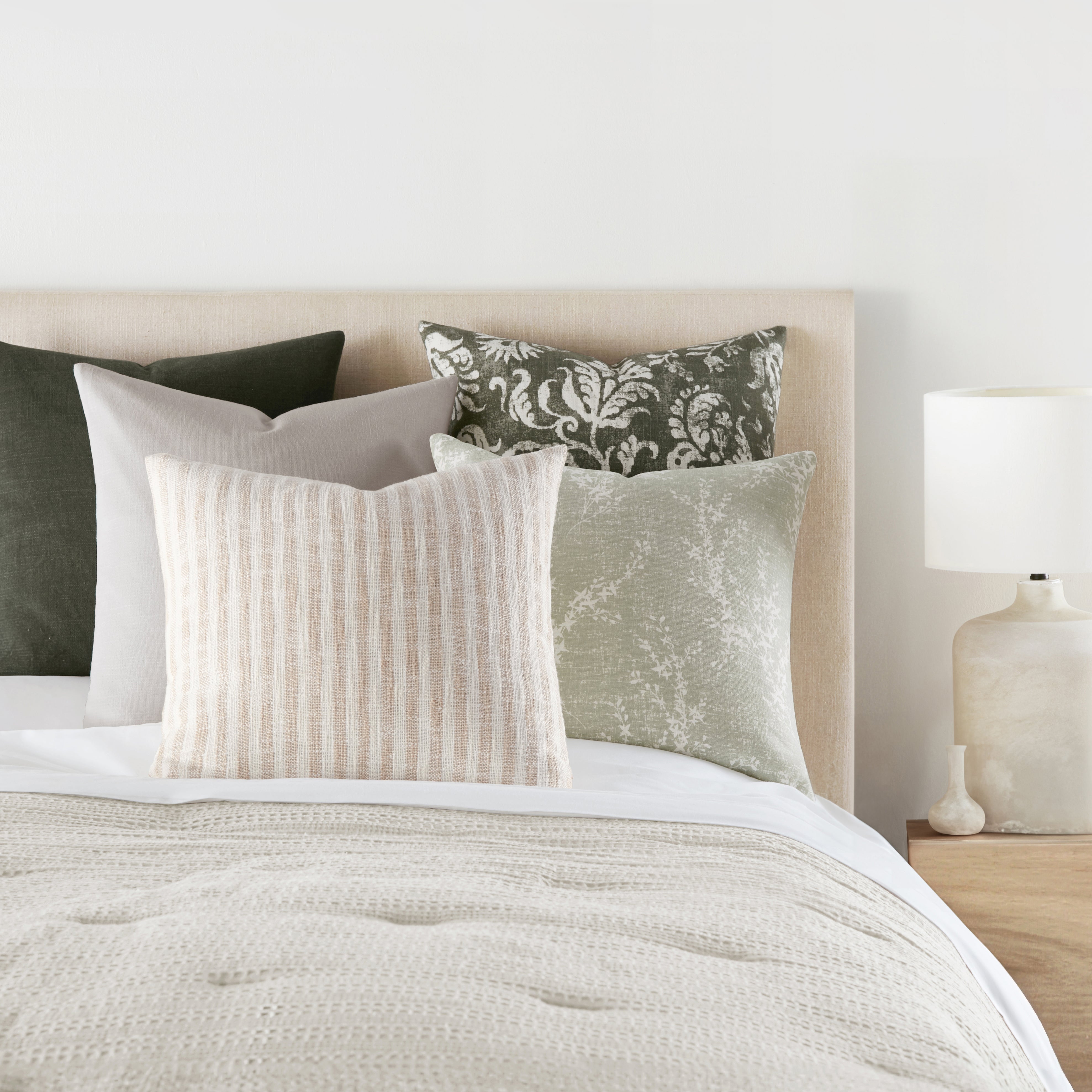 Willow Elegant Cotton Decor Throw Pillow Cover